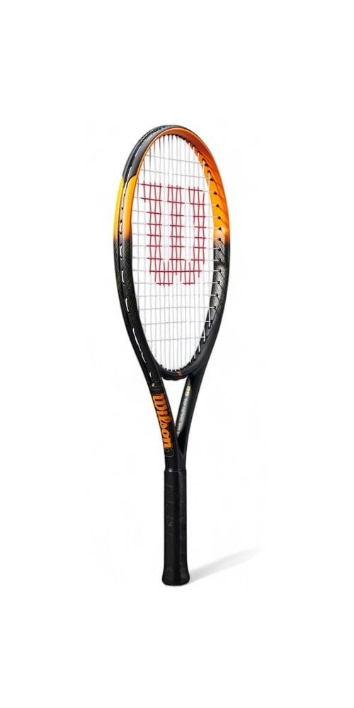 Tennisschläger Burn Spin JR 25in (9-12 Jahre) 2025 schwarz/orange - besaitet