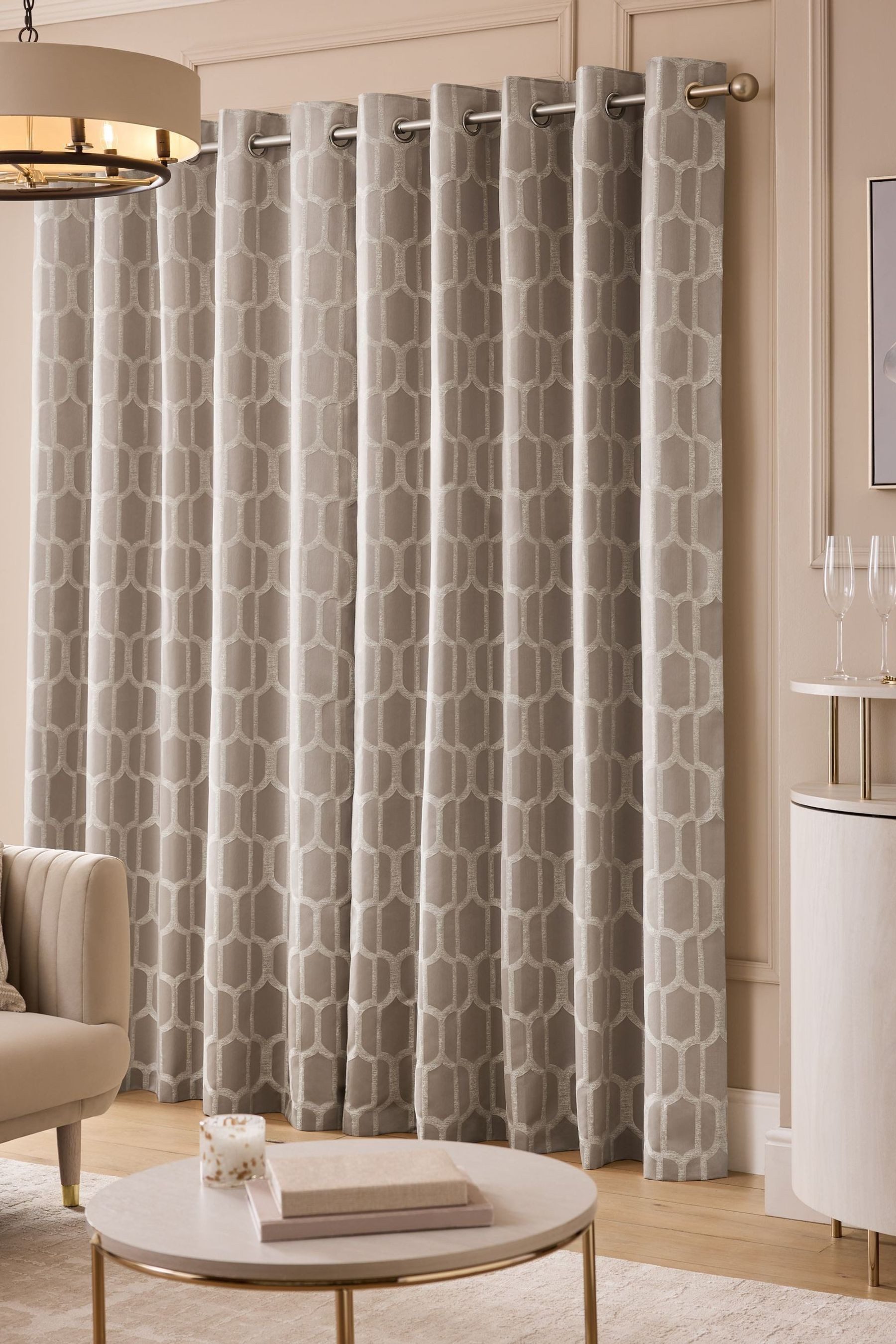 Next Vorhang Gefütterte Collection Luxe Evie Ösenvorhänge (2 St), Ösen