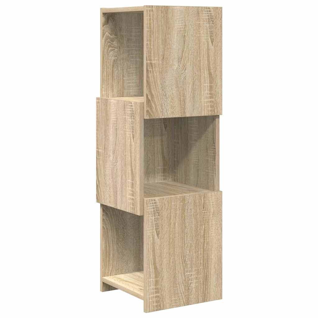 vidaXL Eckregal 30,5x30x95cm Eckregal Weiß 30,5x30x95cm Holzwerkstoff 3 Regalfächer pl