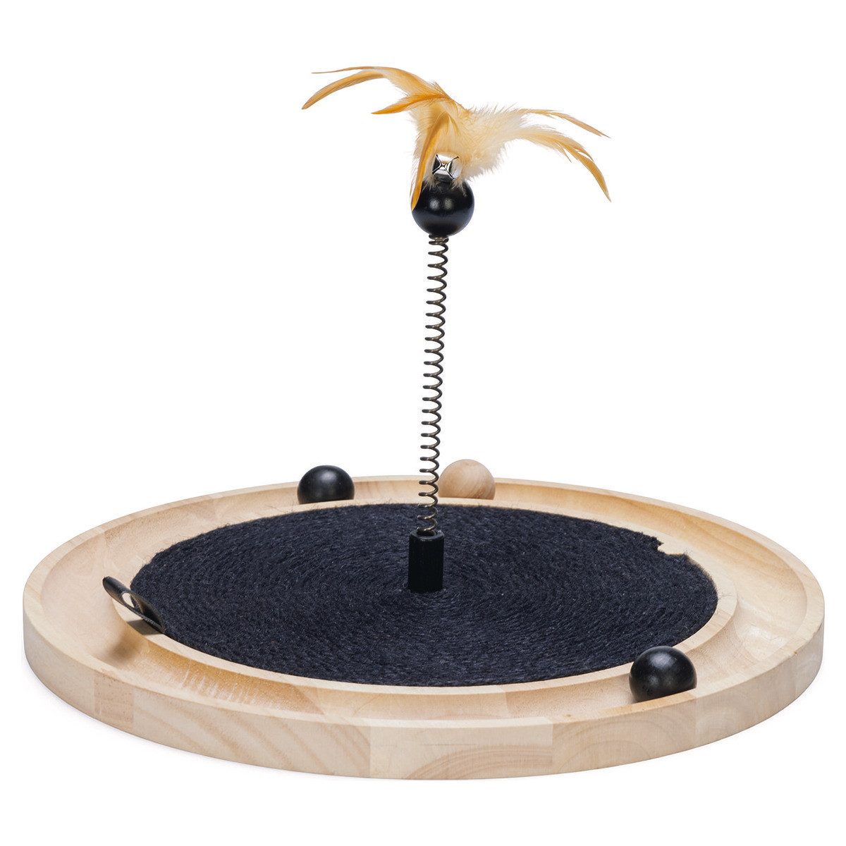 Kratzbrett Kratzspielzeug Idah aus Holz schwarz