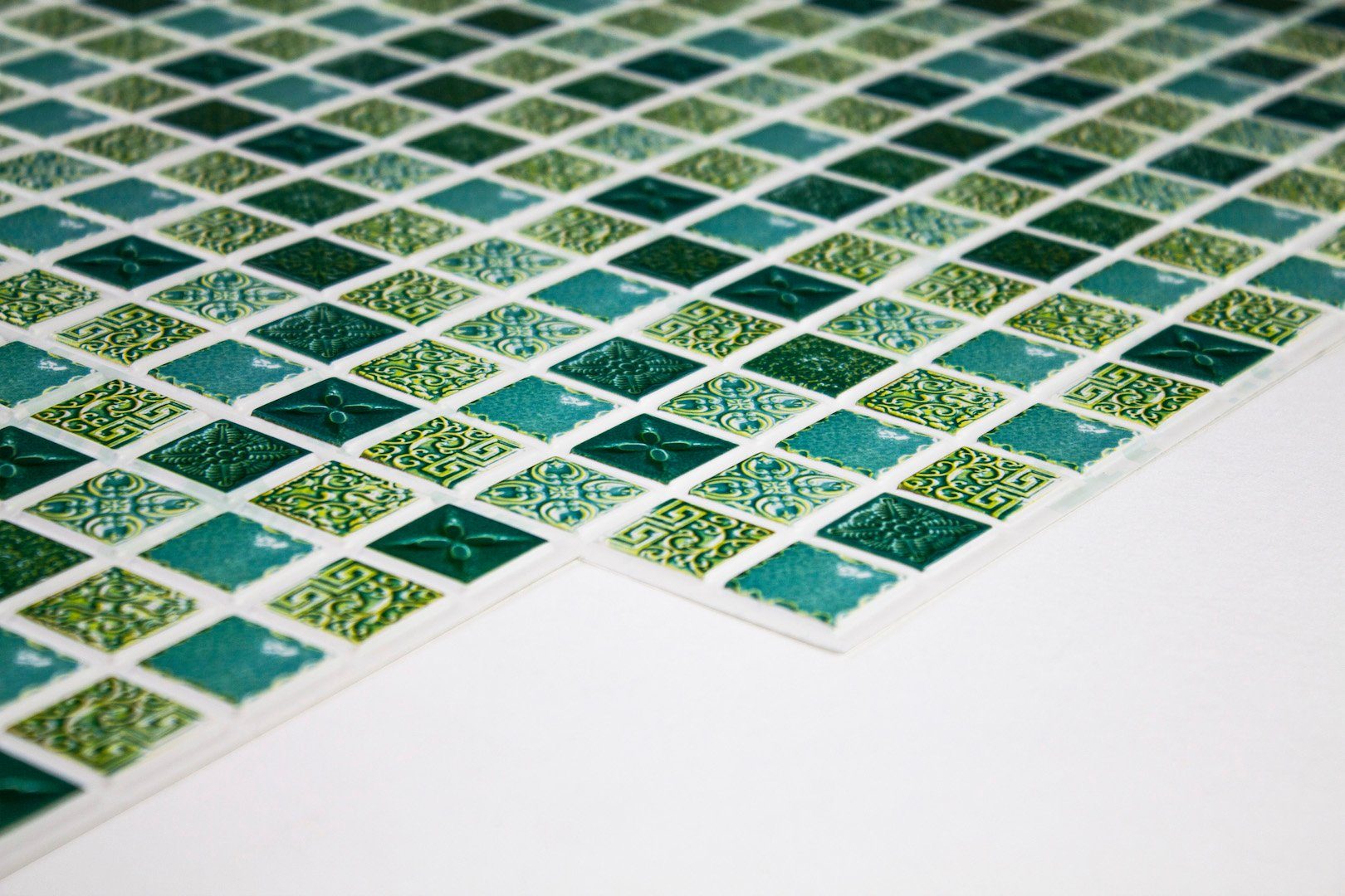 Hexim Wanddekoobjekt PROVENCE (Restposten! - stabile und pflegeleichte PVC Platten zur Wandverkleidung z. B. als Küchenrückwand (950x480mm) Wandtapete Mosaik Platten)