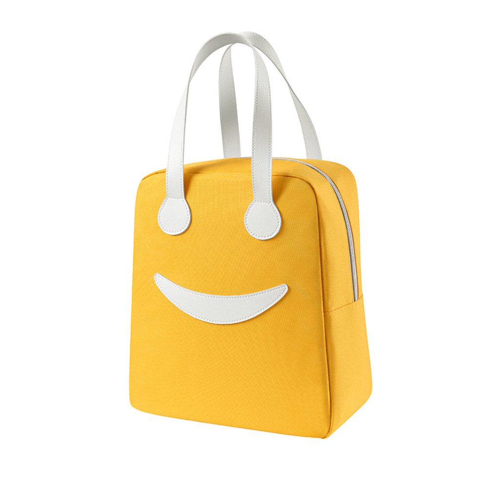 Coonoor Lunchbox Tragbare Smiley isolierte Tasche,Niedlich Outdoor-Picknick-Tasche