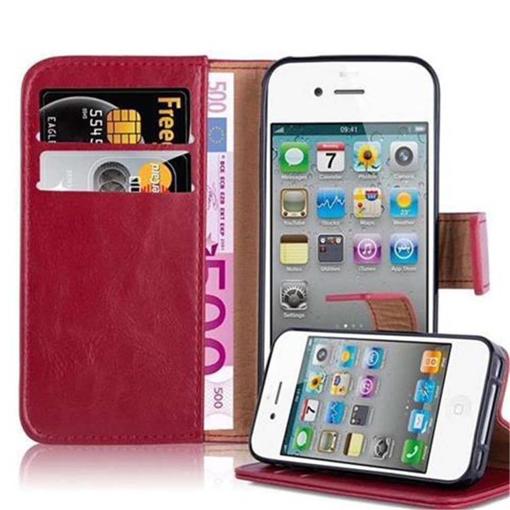 Cadorabo Handyhülle »Luxury Book« Apple iPhone 4 / iPhone 4S, Klappbare  Handy Schutzhülle - Hülle - mit Standfunktion und Kartenfach online kaufen  | OTTO