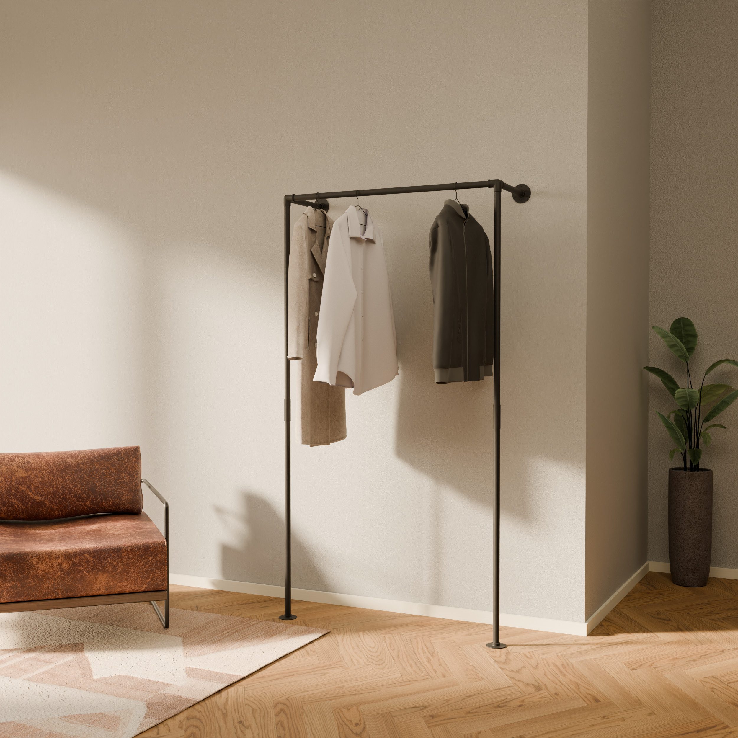 pamo. design Kleiderständer TIM Industrial Kleiderstange zur Wandmontage, O günstig online kaufen