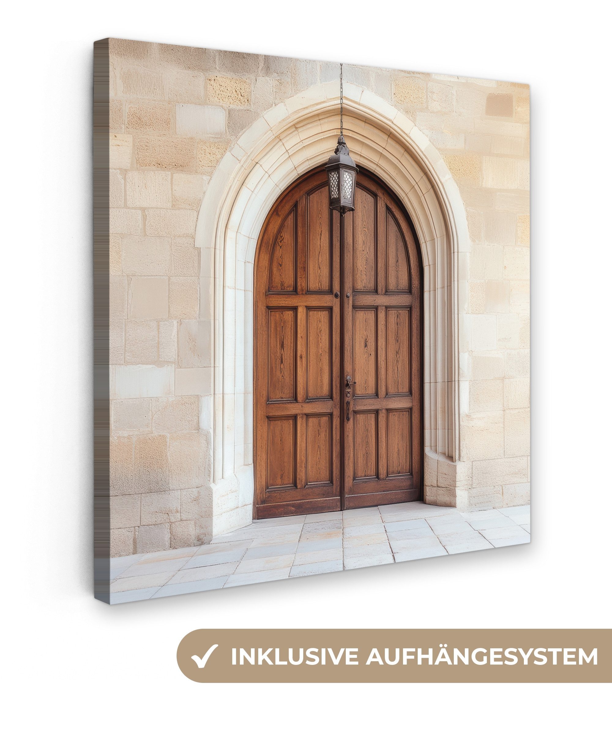 OneMillionCanvasses® Leinwandbild Holz - Tür - günstig online kaufen