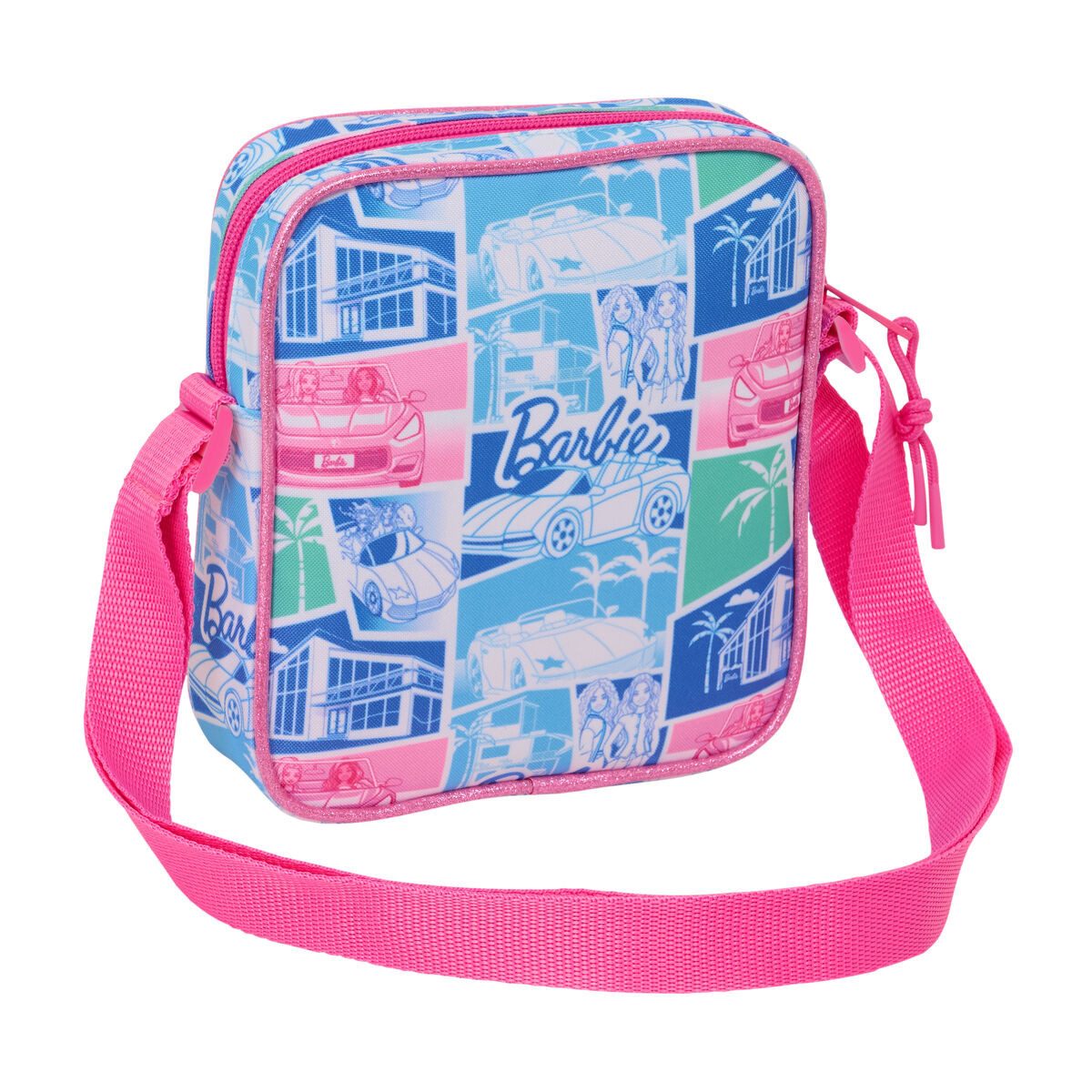 Barbie Kinderrucksack Kindertasche Umhängetasche Barbie Bunt 16x18x4 cm