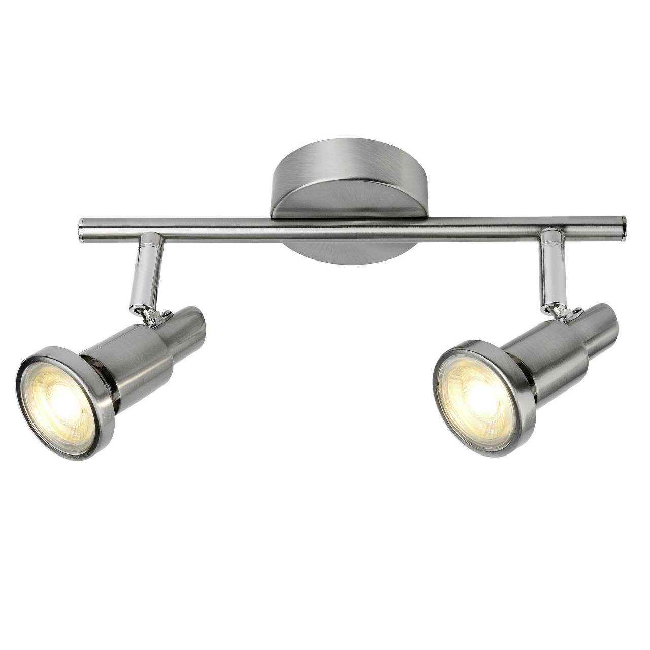 Brilliant Deckenleuchte Ryan, Lampe Ryan LED Spotrohr 2flg eisen/chrom 2x  LED-PAR51, GU10, 5W LED-, Beleuchtung passend für jede Wohnung