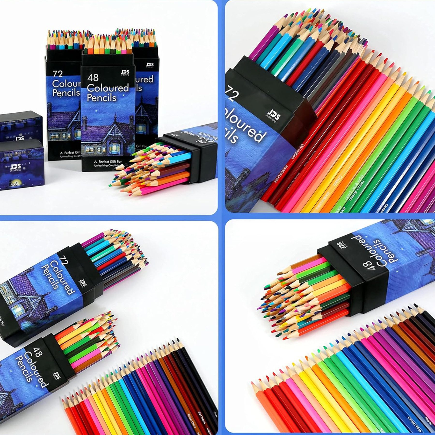 Mutig Buntstift Buntstifte Set für Kinder und Erwachsene, Bleistift 72-teilig, (Basics Buntstifte, 72 Stück, Farblich sortiert, 72-tlg., für Erwachsene und Künstler zum Skizzieren, Schattieren)