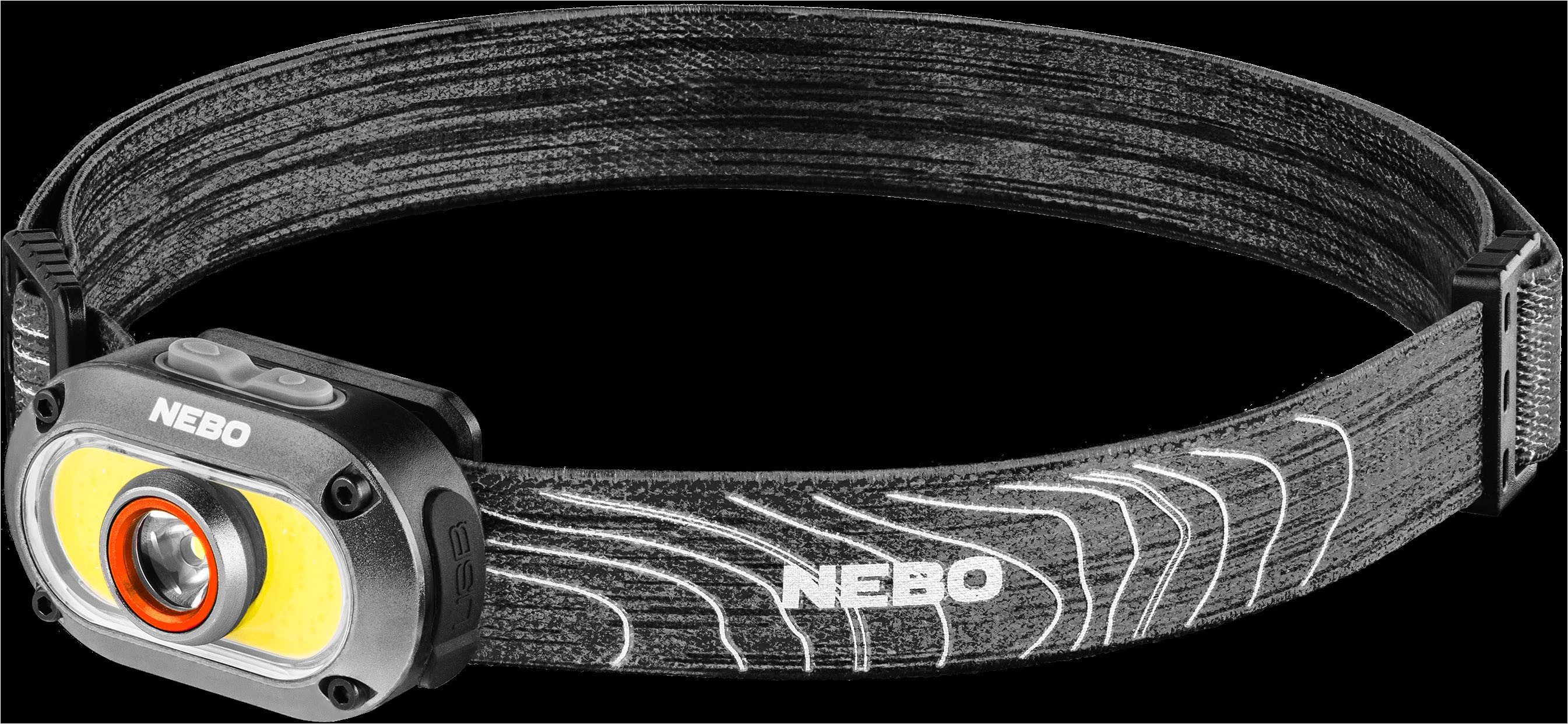 NEBO LED Taschenlampe Nebo MYCRO 550+ (Set, 3-St., Stirnlampe inkl. Ladekabel, Strinband)