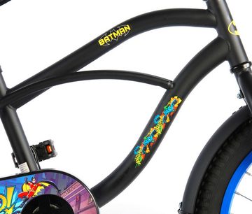 Volare Kinderfahrrad Kinderfahrrad Batman für Jungen 18 Zoll Kinderrad in Schwarz