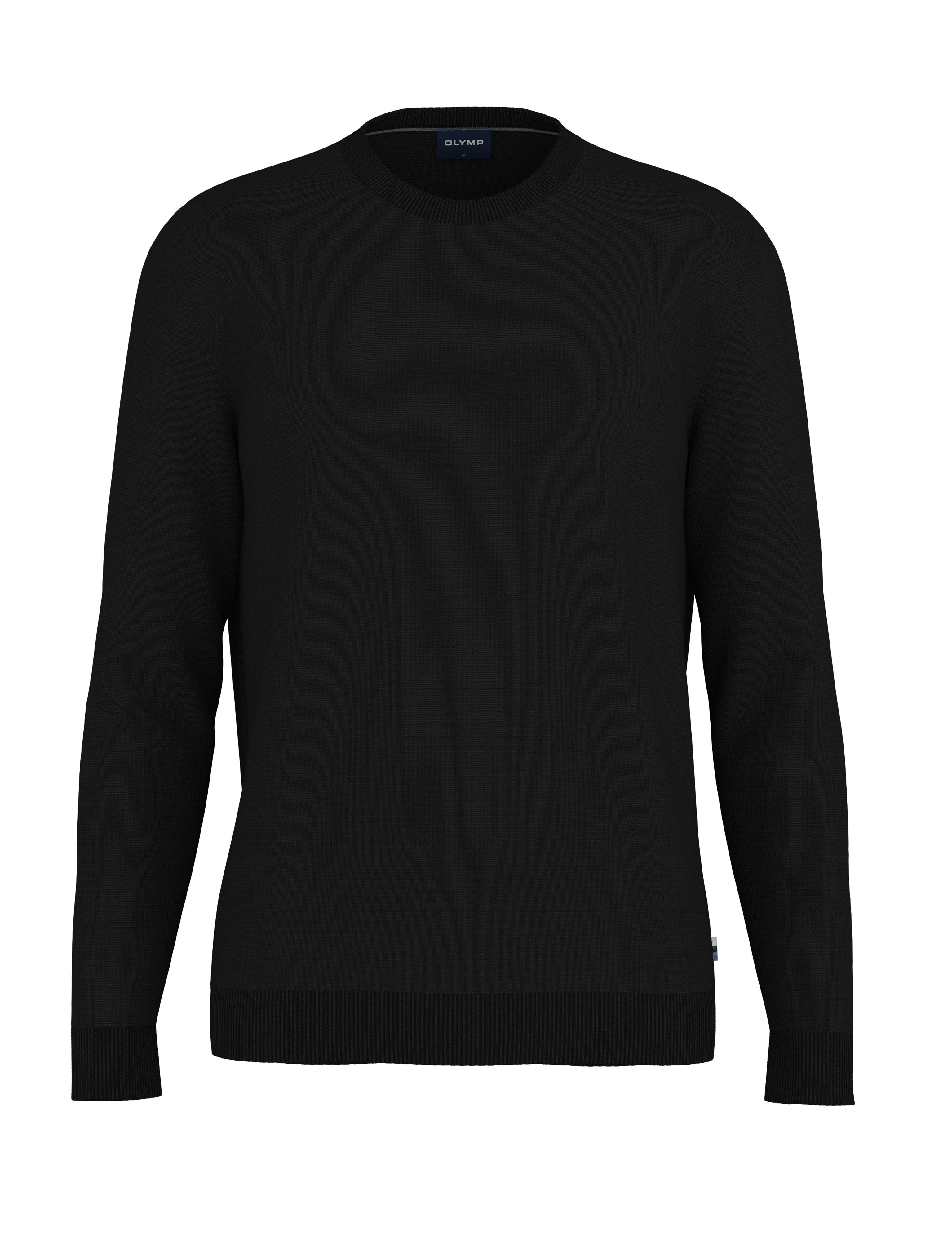 OLYMP Rundhalspullover OLYMP Strick Casual moderner Strickpullover