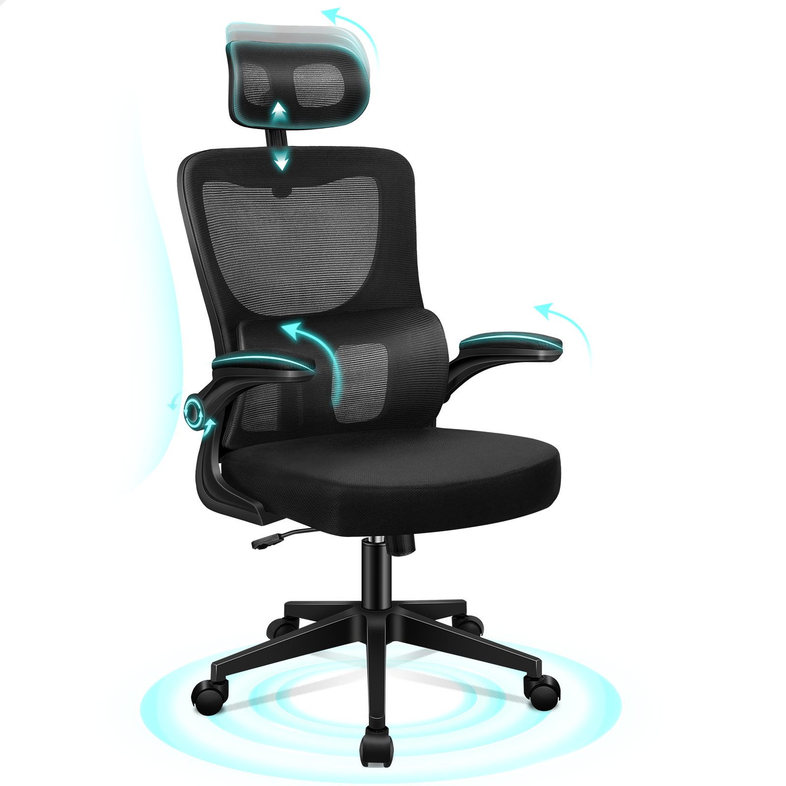 ALFORDSON Bürostuhl Ergonomischer, atmungsaktives Netzgewebe, (1 St), Selbs günstig online kaufen