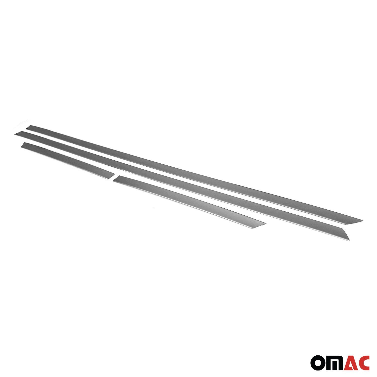 OMAC Zierleisten-Aufkleber Seitentürleiste Türschutzleiste für Seat Mii 2011-2025 5tür Chrom 4x, (4tlg), Langlebig,Einfache Reinigung,Einfache Installation,Rostbeständig