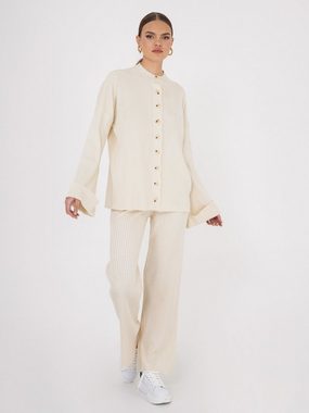 Freshlions Langarmshirt & Hose Freshlions Cardigan Pants Set beige One Size