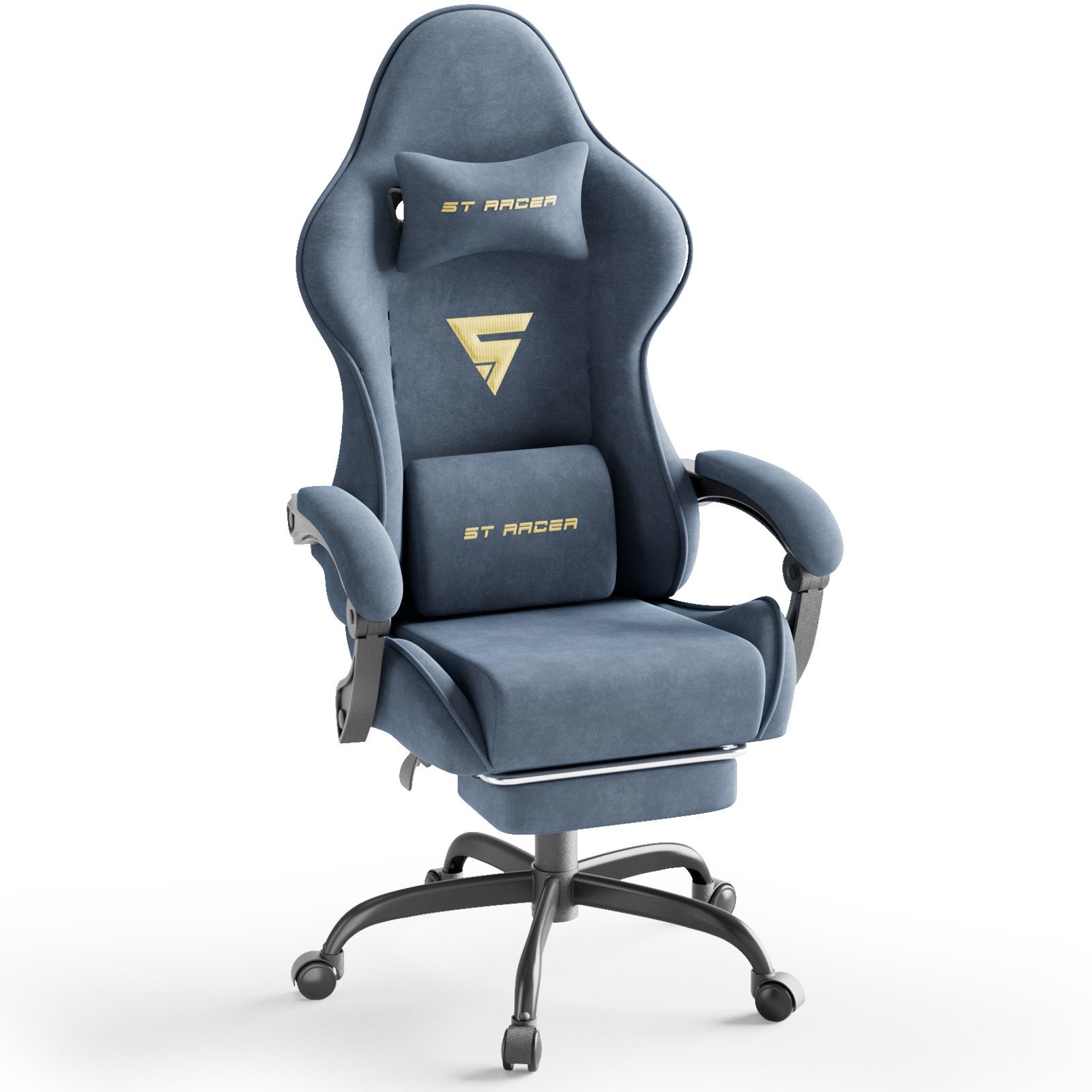 Ferghana Gaming-Stuhl Racing PC Stuhl Verstellbar mit Kopf-,Lendenkissen, F günstig online kaufen