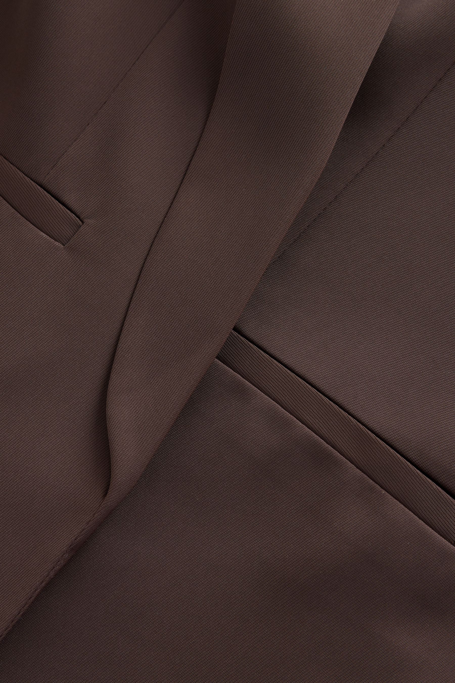 Next Jackenblazer Relaxed Fit Blazer mit Raffärmeln und Vichykaros (1-tlg)