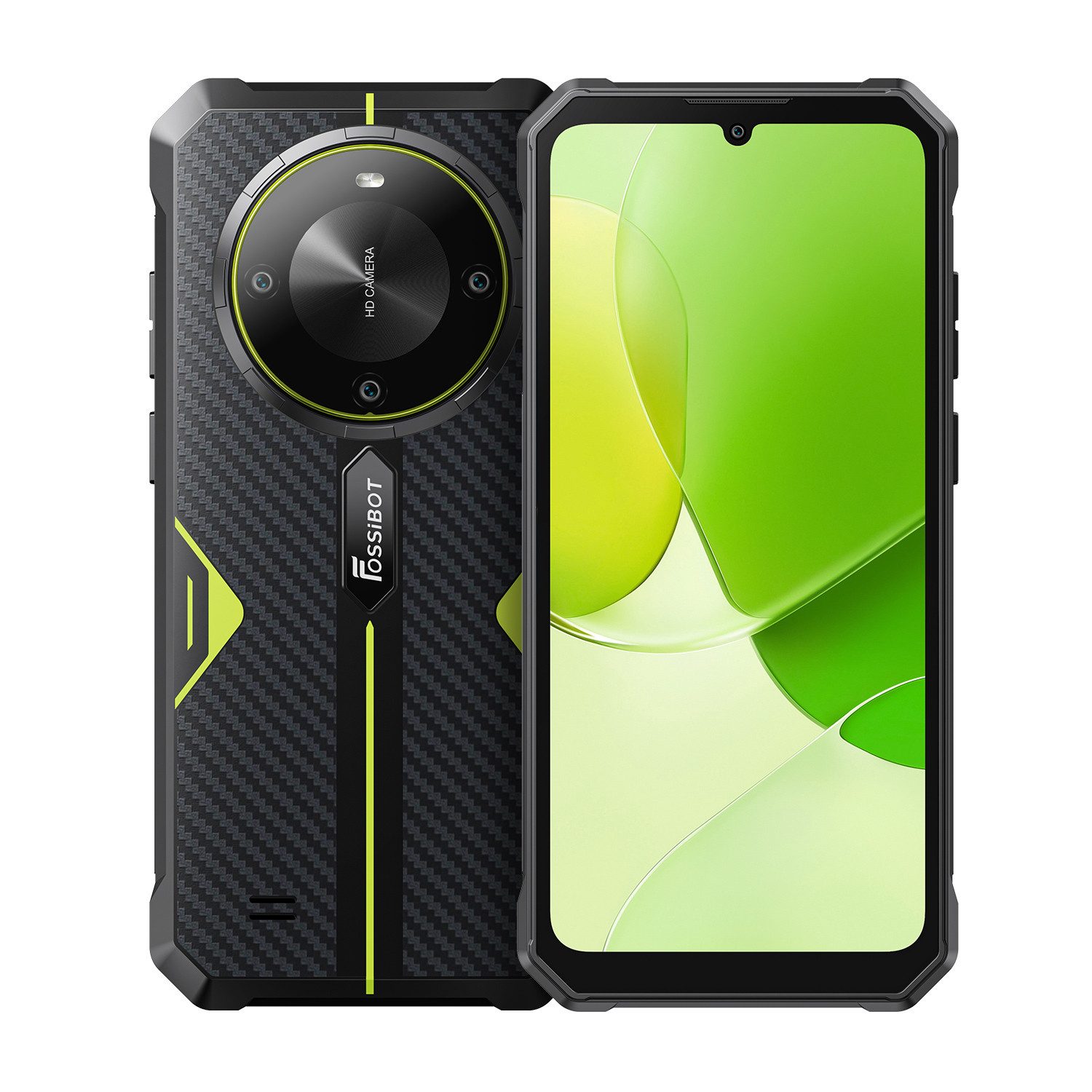 Fossibot F105 Outdoor-Handy 10300mAh, 4GB RAM +64GB ROM, IP68/IP69K Smartphone (6,745 Zoll, 64 GB Speicherplatz, 20 MP Kamera, HD+, Android 14, Bluetooth 5.0)