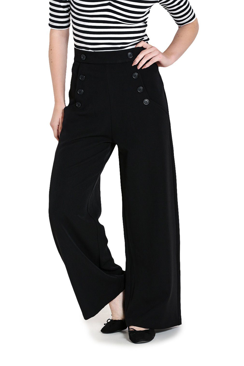 Hell Bunny Marlene-Hose Carlie Swing Trousers Retro Vintage günstig online kaufen