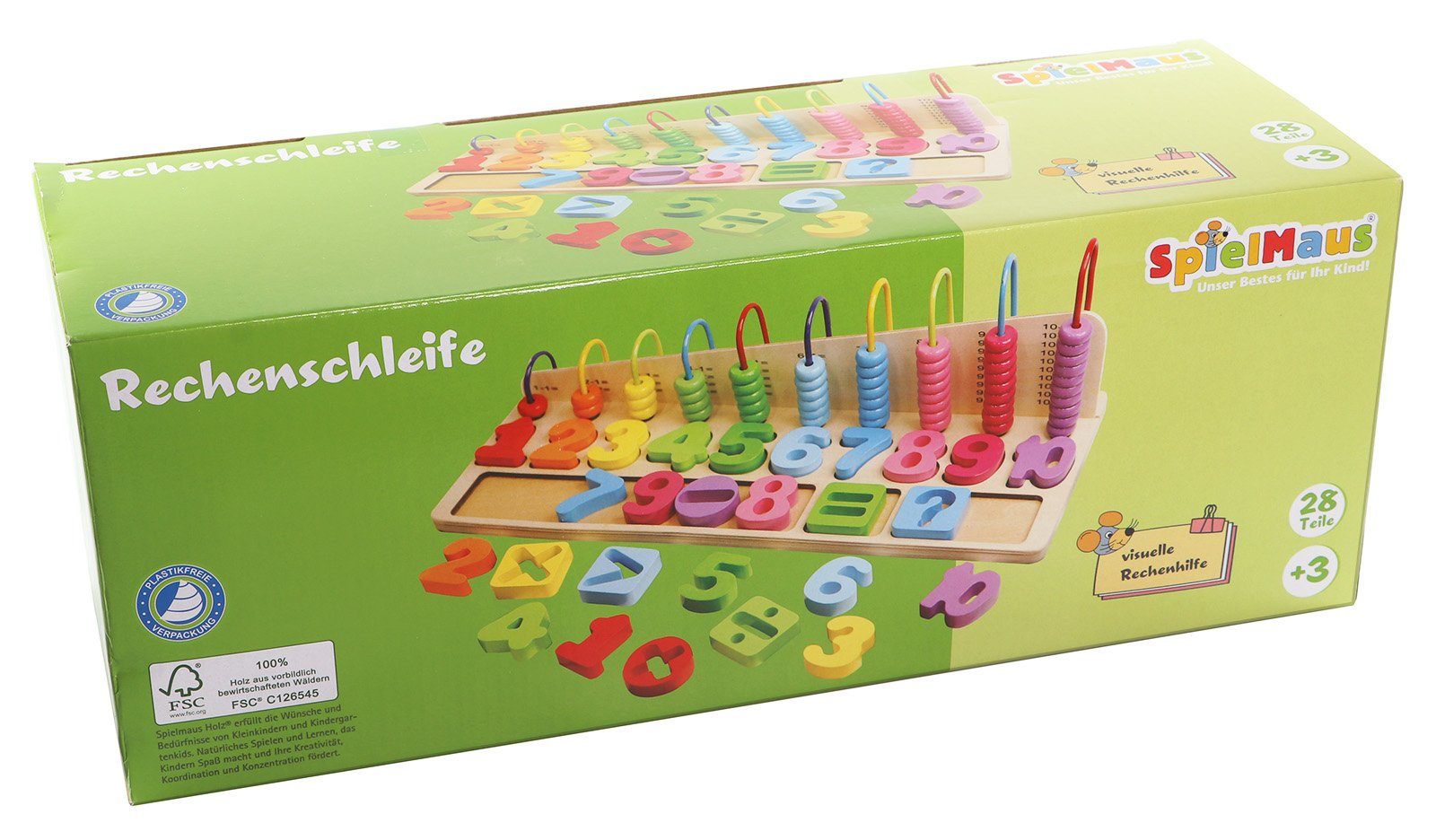 Vedes Lernspielzeug Rechenschleife Holz Lernspielzeug - Rechnen lernen, Rechenschieber