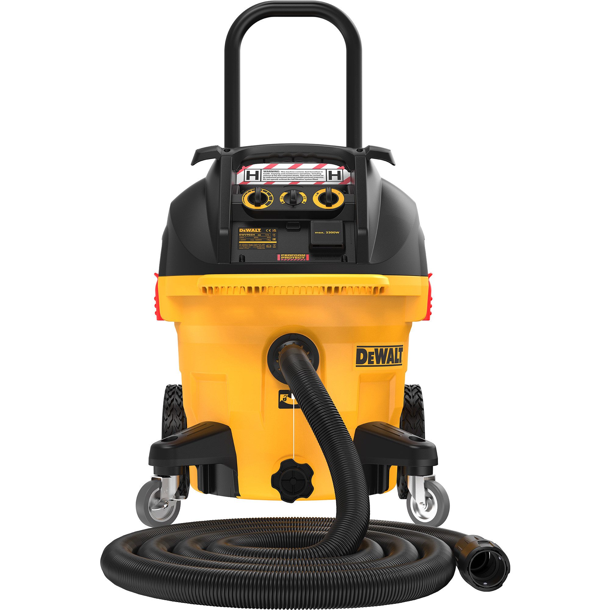 DeWalt Bodenstaubsauger DEWALT DWV905H-QS, Nass-/Trockensauger, (Industrie, 2200 W, Beutellos