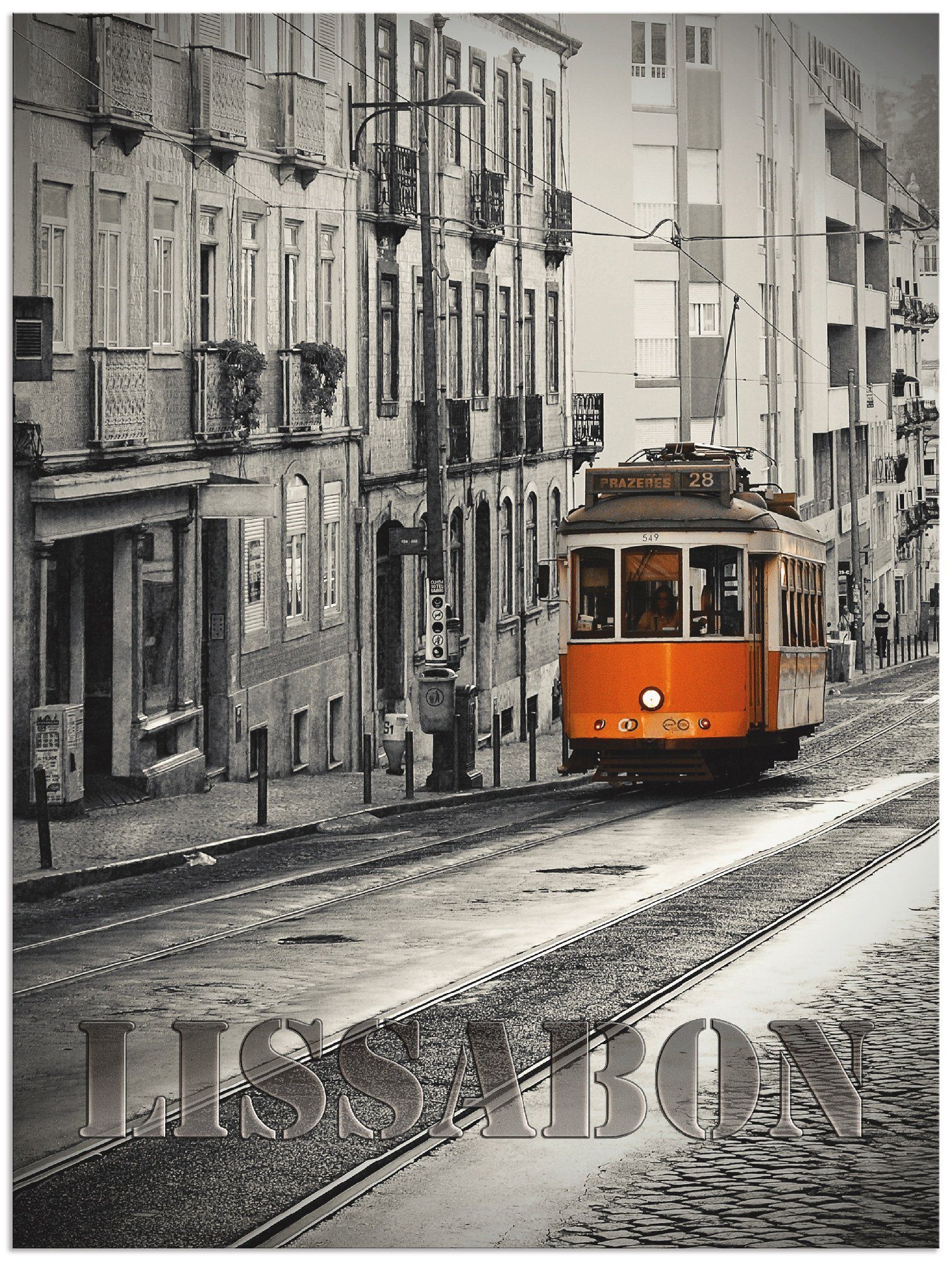 28, versch. in (1 Artland St), Wandaufkleber oder Linie Alubild, als Größen Leinwandbild, Lissabon Poster - Wandbild Züge