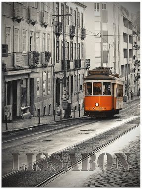 Artland Alu-Dibond-Druck Lissabon - Linie 28, Züge (1 St), für Innen- und Außenbereich geeignet, Outdoorbild