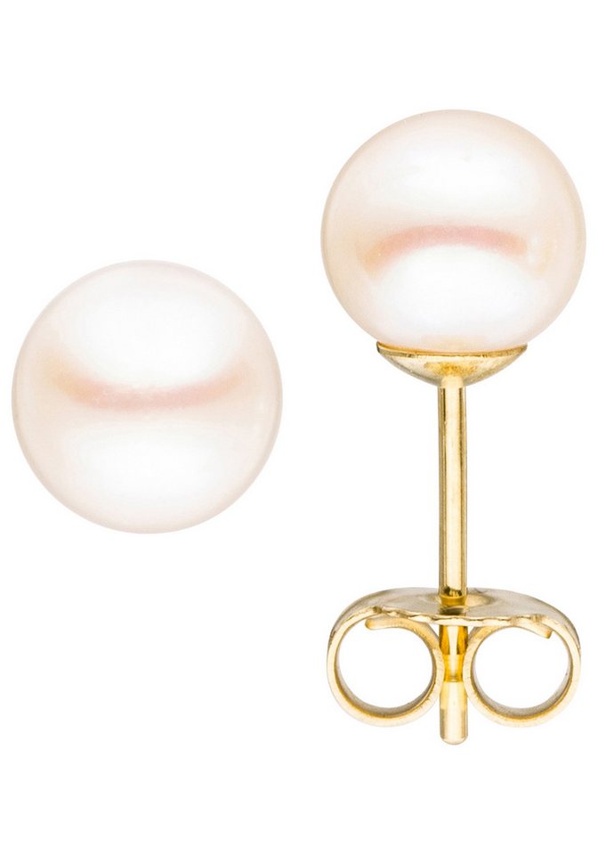 JOBO Paar Ohrstecker, 585 Gold mit Süß... JOBO Paar Ohrstecker, 585 Gold mit Süß...