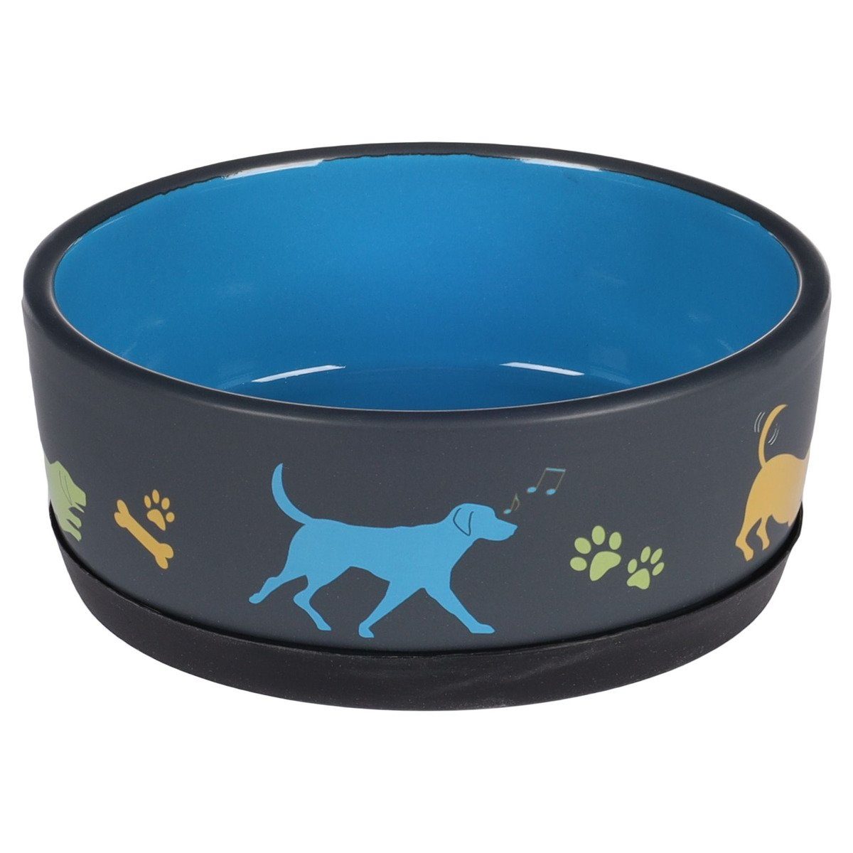 Flamingo Futternapf Futter- und Trinknapf Cori rund dunkelgrau/blau von Flamingo
