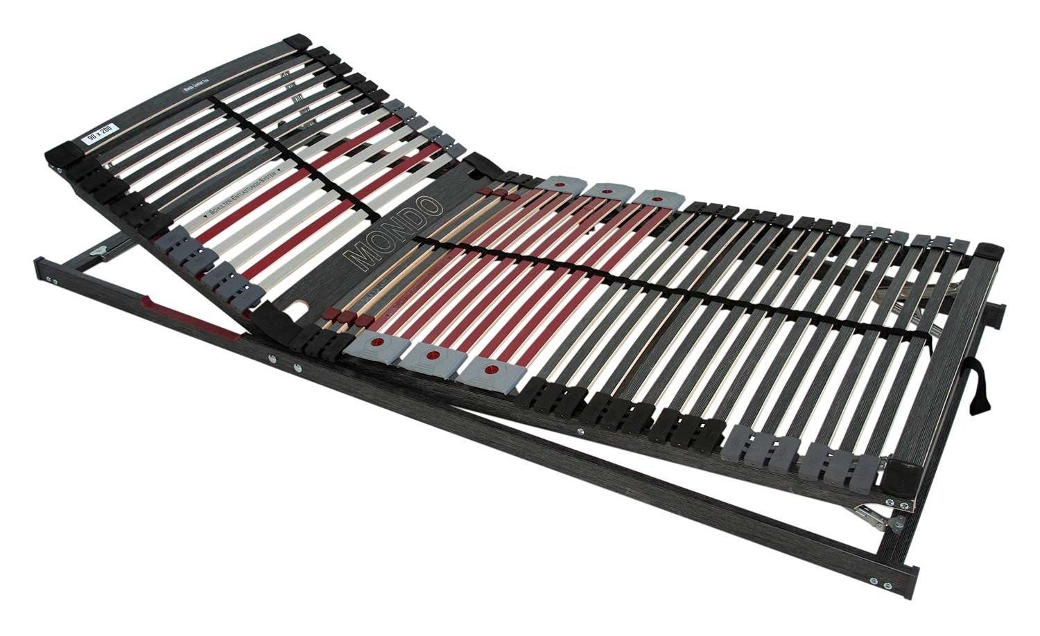 Lattenrost SUPERIA PREMIUM, B 100 cm x L 200 cm, MONDO, Kopfteil manuell verstellbar, Fußteil manuell verstellbar, Ganzholzrahmen