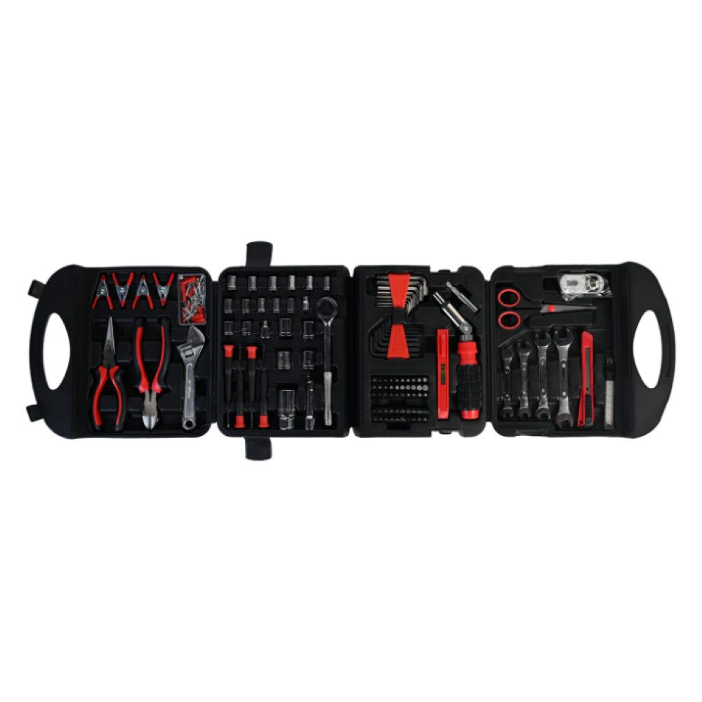 P & K Werkzeugset Kompakter Werkzeugkoffer 189-teilig – faltbares Design Werkzeugset, (189-tlg)