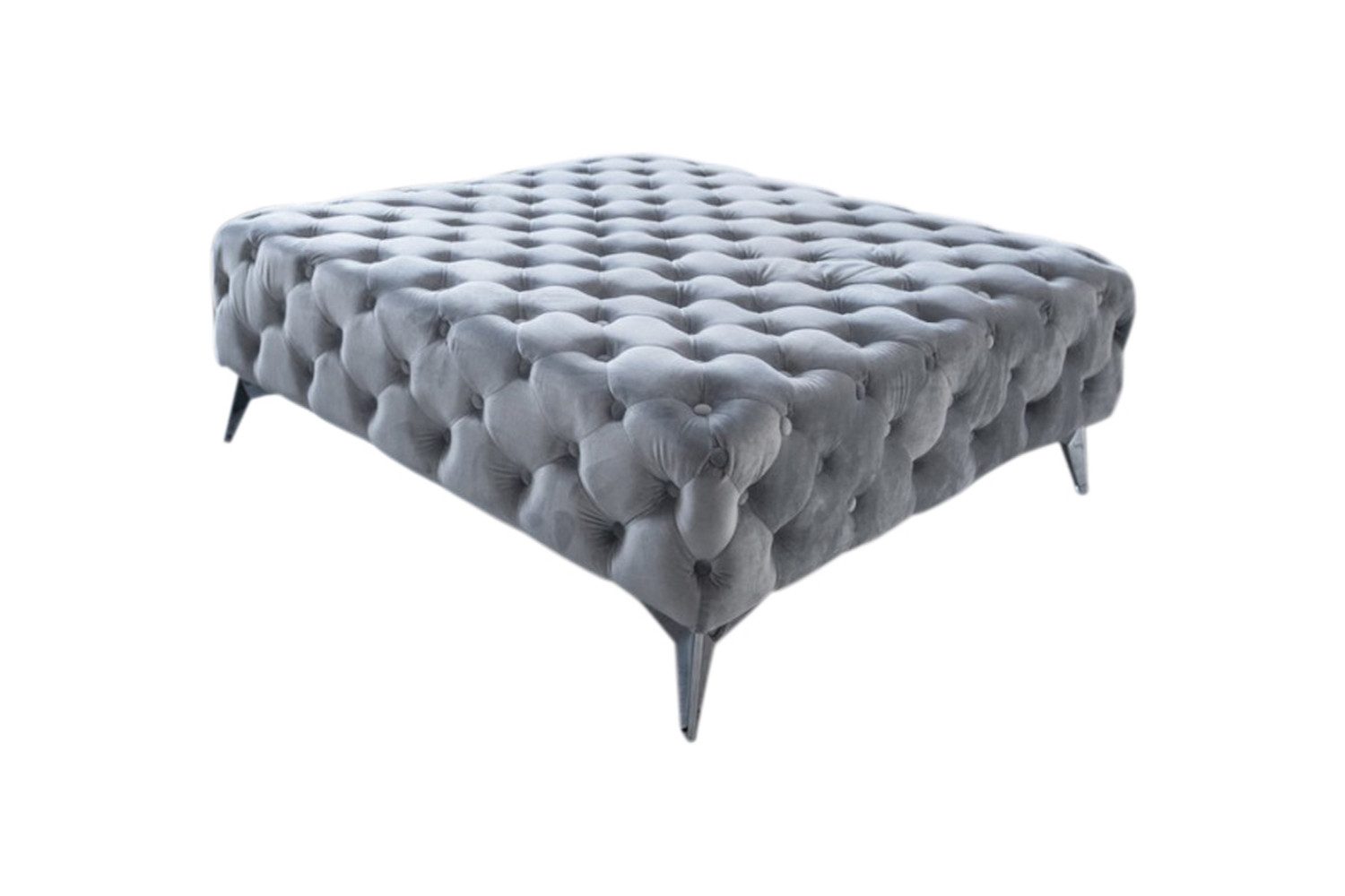 KAWOLA Hocker NARLA, Polsterhocker Chesterfield Velvet verschiedene Farben