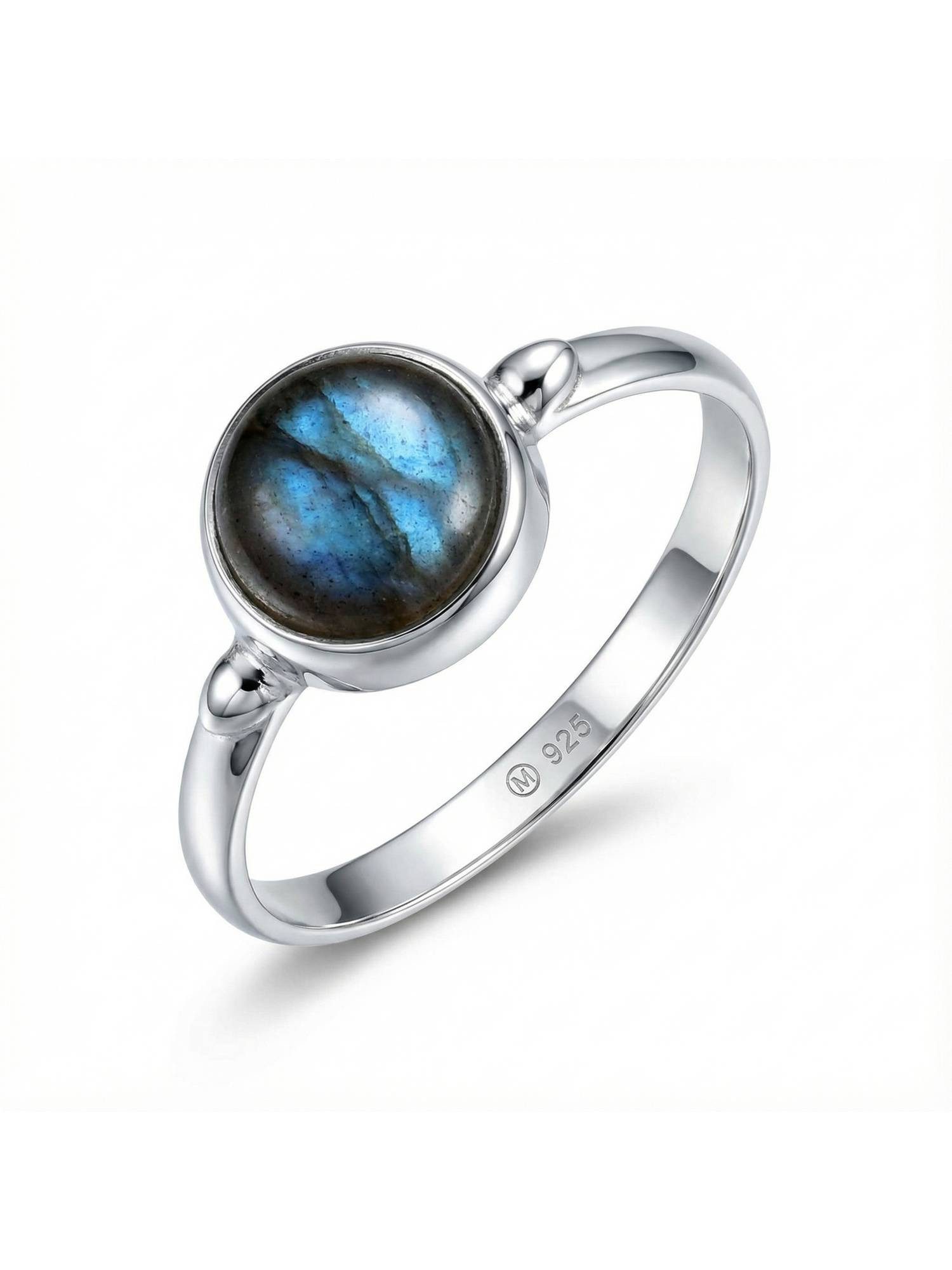 Silberring HANA aus 925 Silber mit Labradorit