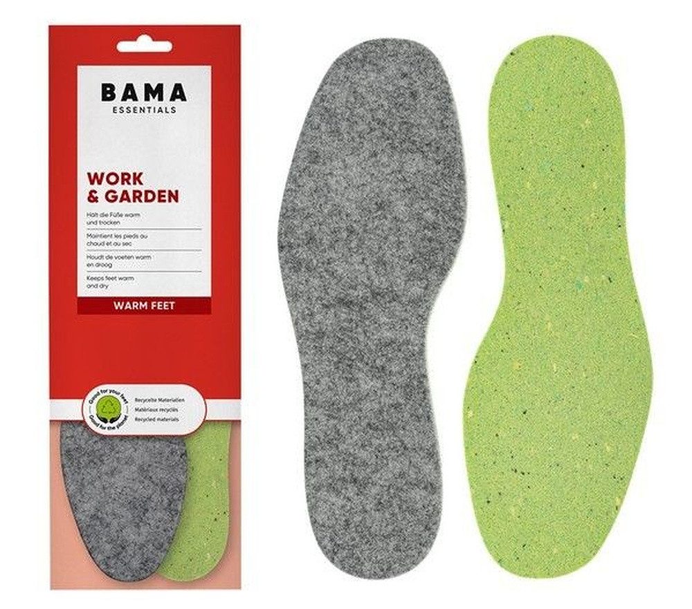 BAMA Group Filzsohlen BAMA Work & Garden Felta Green Filz-Wintereinlegesohlen, 1 Paar