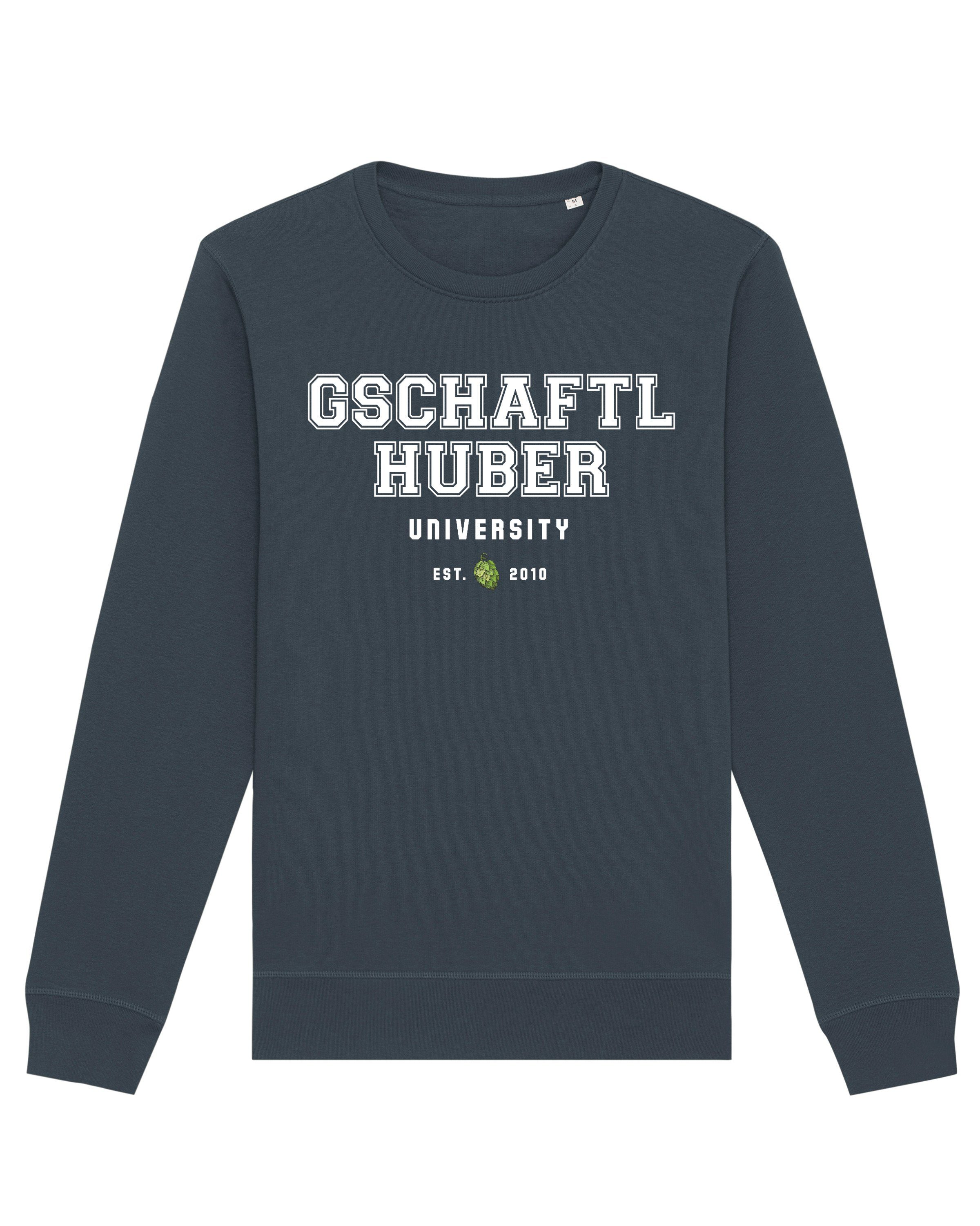 Sweatshirt meliert graublau Gschaftlhuber (1-tlg) University wat? Apparel