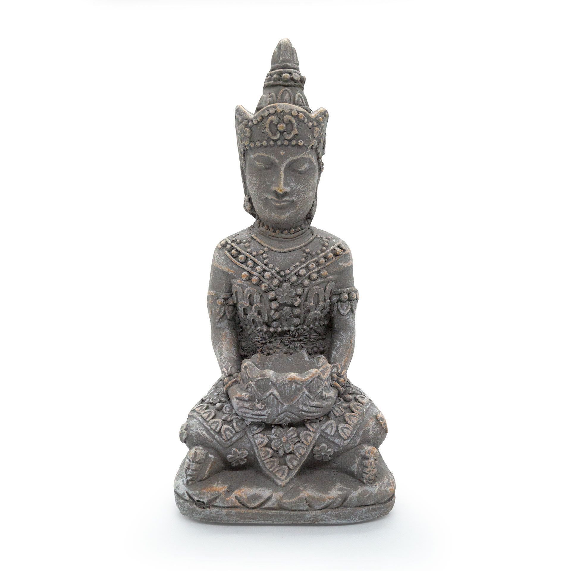 K&L Wall Art Buddhafigur Feng Shui Deko Buddhastatue meditierende Buddha Figur, Fensterbankdeko aus Kunststein