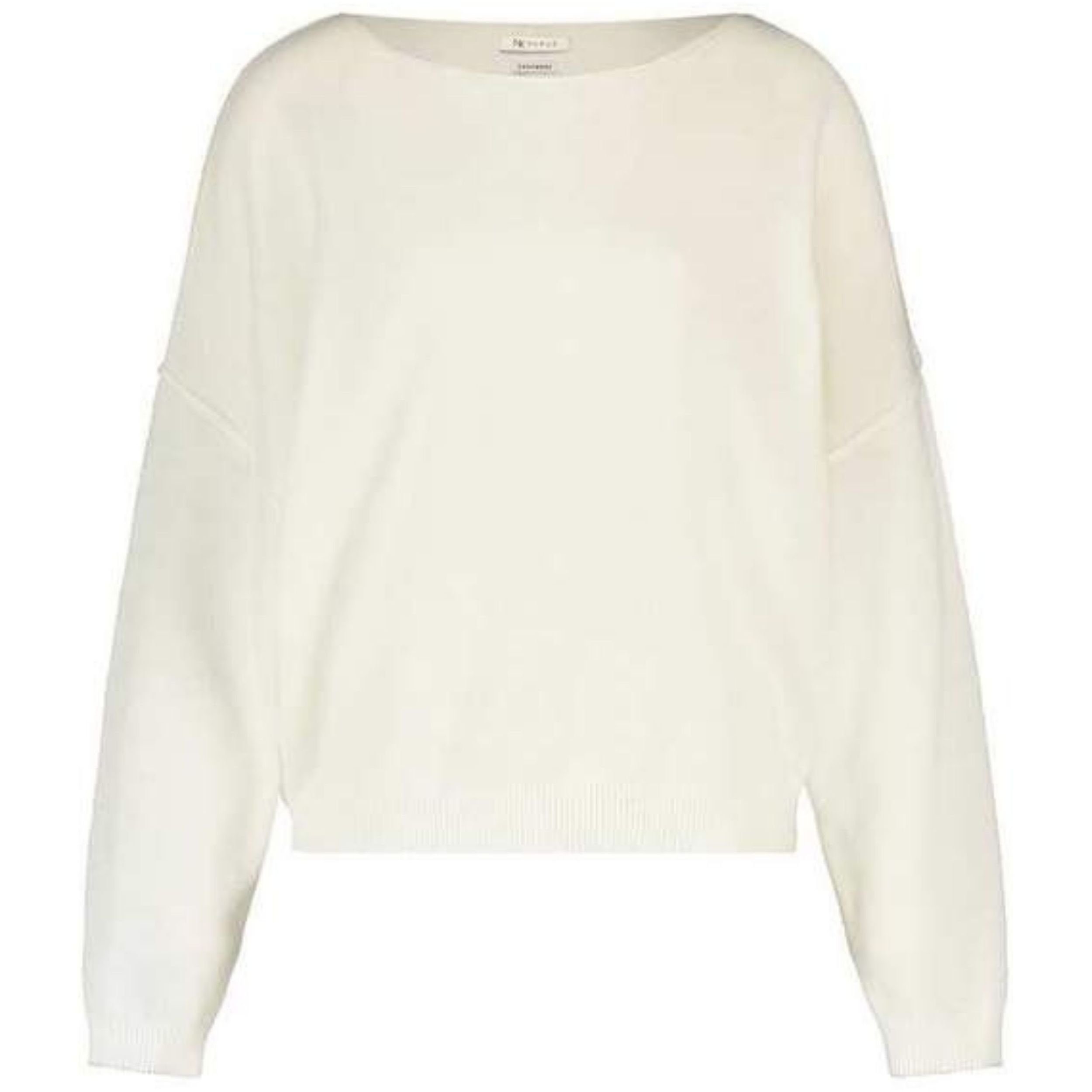 Nukus Strickpullover New York Sweater Pullover mit Wolle und Kaschmir in versch. Farben (1-tlg) Weiß