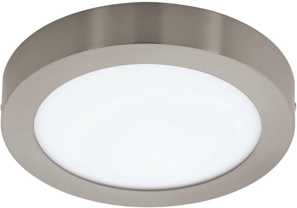 EGLO Deckenleuchten EGLO connect LED Deckenleuchte Fueva-C, Smart Home Deckenlampe, Materi, EGLO 33318 LED Aufbauleuchte Crosslink FUEVA-C nickel-matt H:4cm Ø:22.