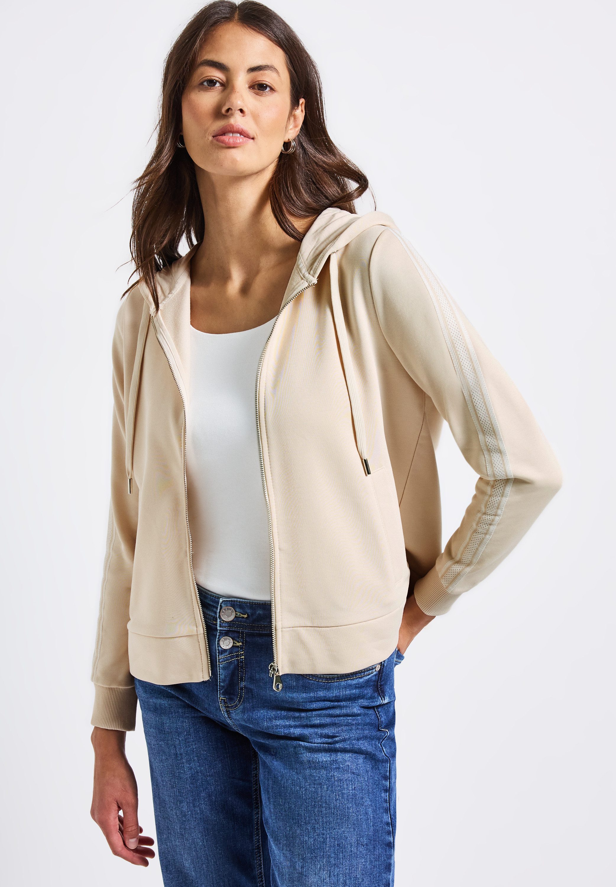 STREET ONE Kapuzensweatshirt mit Gallon Streifen günstig online kaufen