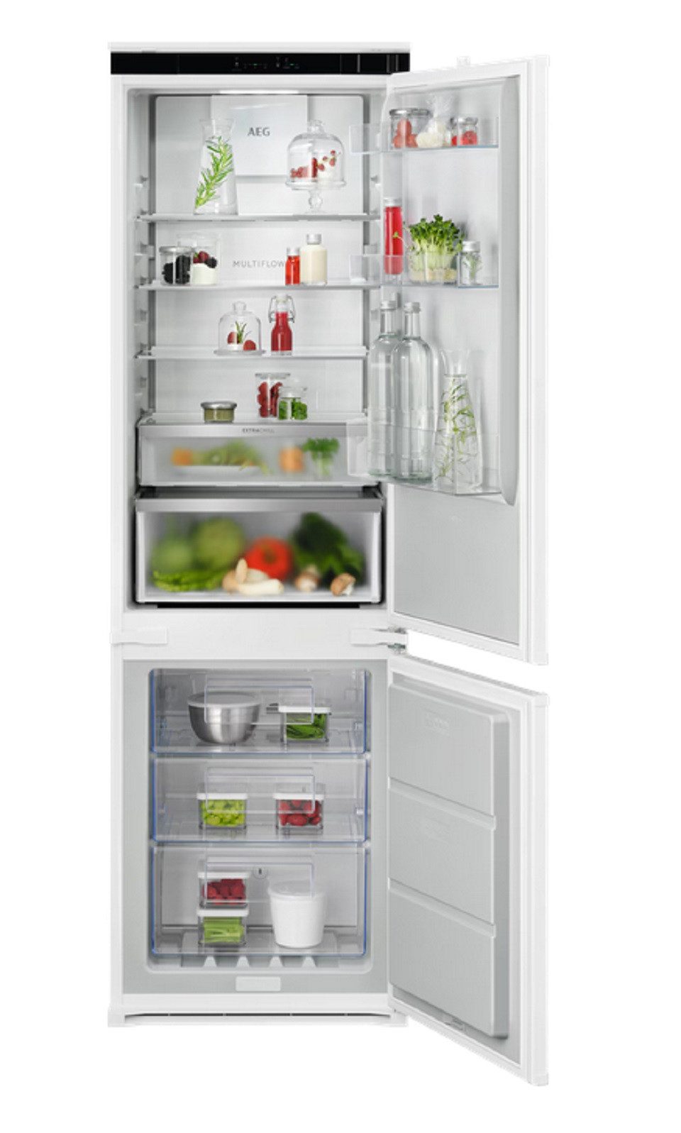 AEG Einbaukühlgefrierkombination NSC7C181DS_925555055, 177.2 cm hoch, 54.6 cm breit