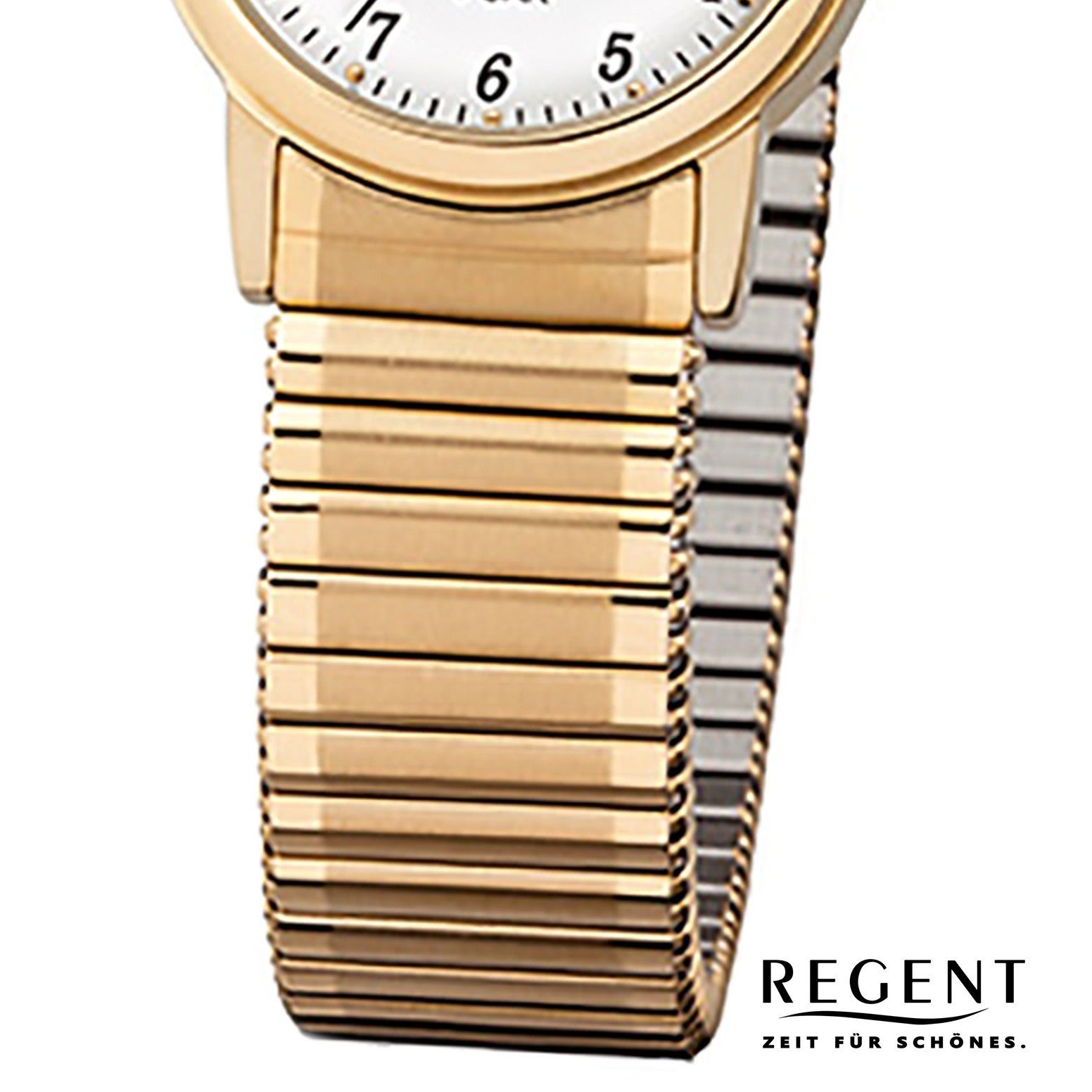 Edelstahl, Herren-Armbanduhr (ca. Regent Herren Regent gold 25mm) Quarzuhr goldarmband Analog, klein Damen Armbanduhr Damen, rund,