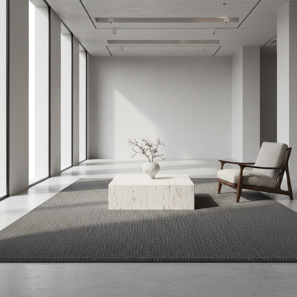 KADIMA DESIGN Teppich CIMA Wohnzimmer Schlafzimmer Waschbar Wohnzimmerteppich Esszimmer, Rechteckig, Höhe: 7 mm, Grau, 160x230 cm, Webteppich Strapazierfähig Robust Waschbar