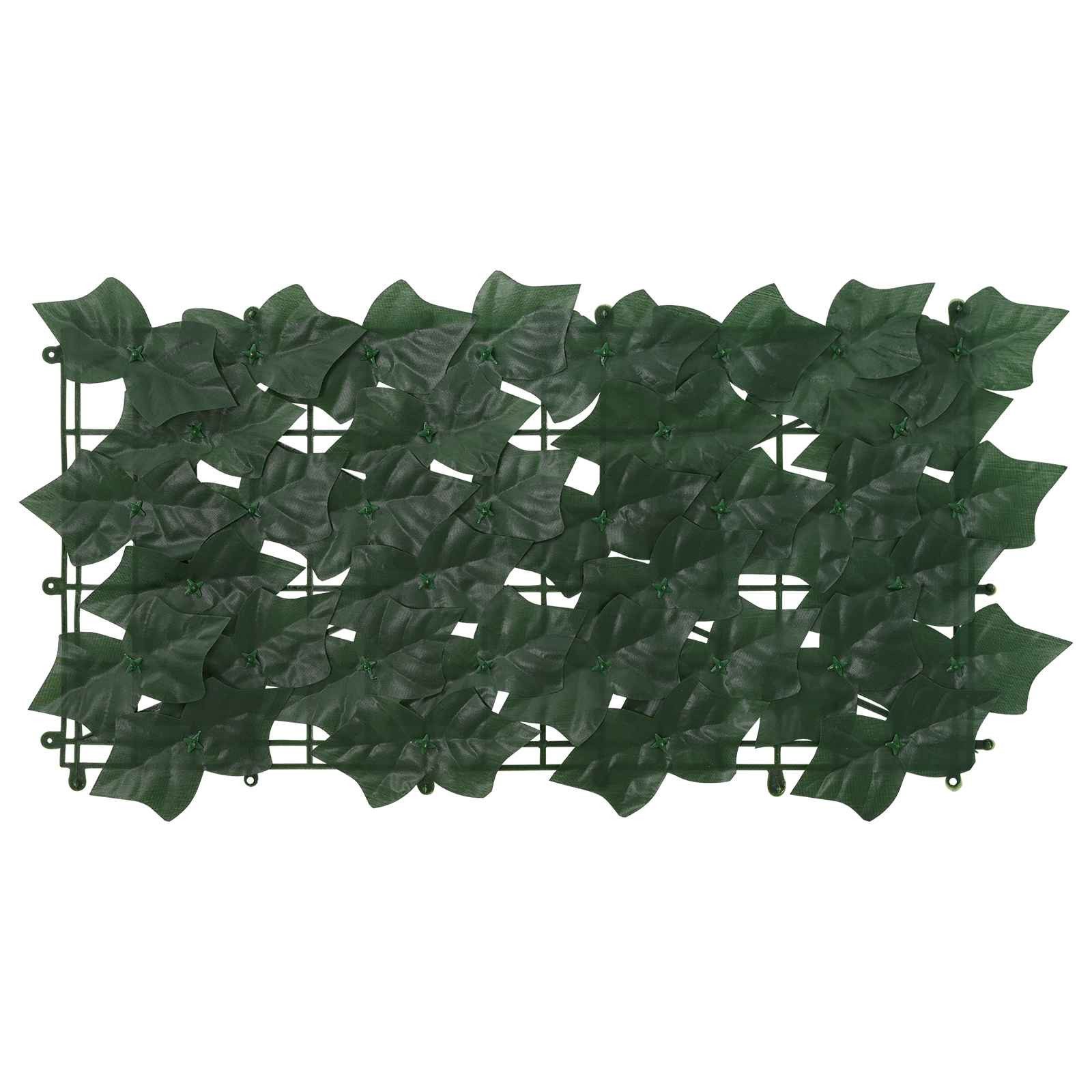 vidaXL Balkonsichtschutz Balkonsichtschutz mit Blättern Dunkelgrün 400 x 75 cm (1-St)