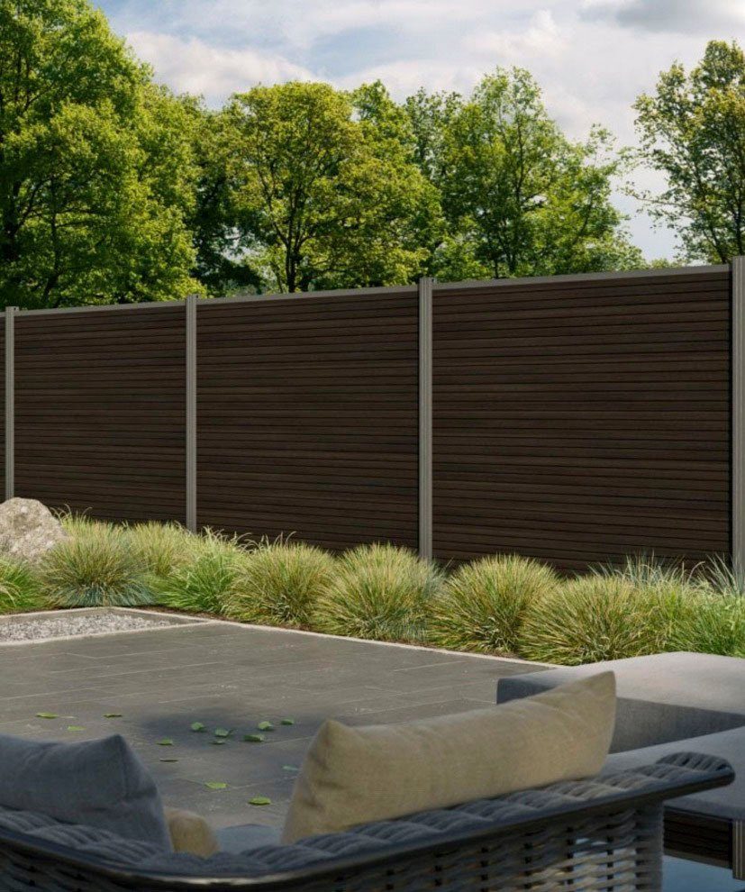 Tetzner & Jentzsch Sichtschutzelement WARREN 1, (Set), pflegeleicht, coextrudierte Oberfläche, Design-Oberfläche