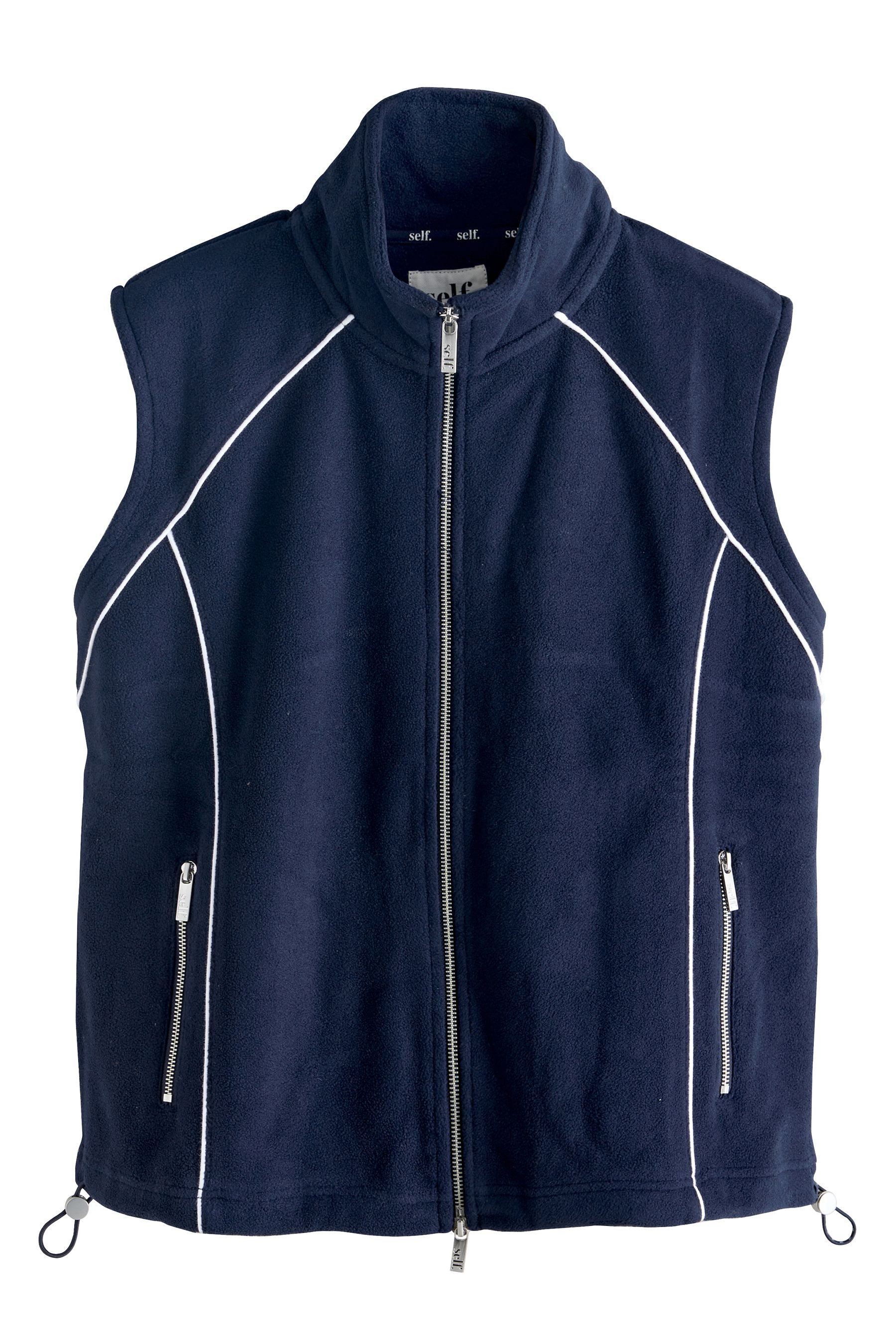 Steppweste Self. Fleece aus Microfleece