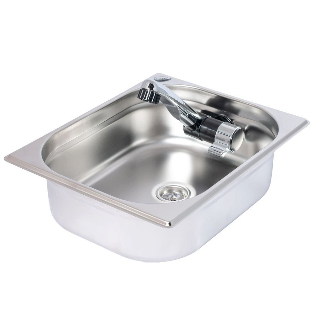 ad-ideen Waschbecken 12V Camping Spüle Bausatz 325x265x100mm Integ. 19L T4 T5 T6
