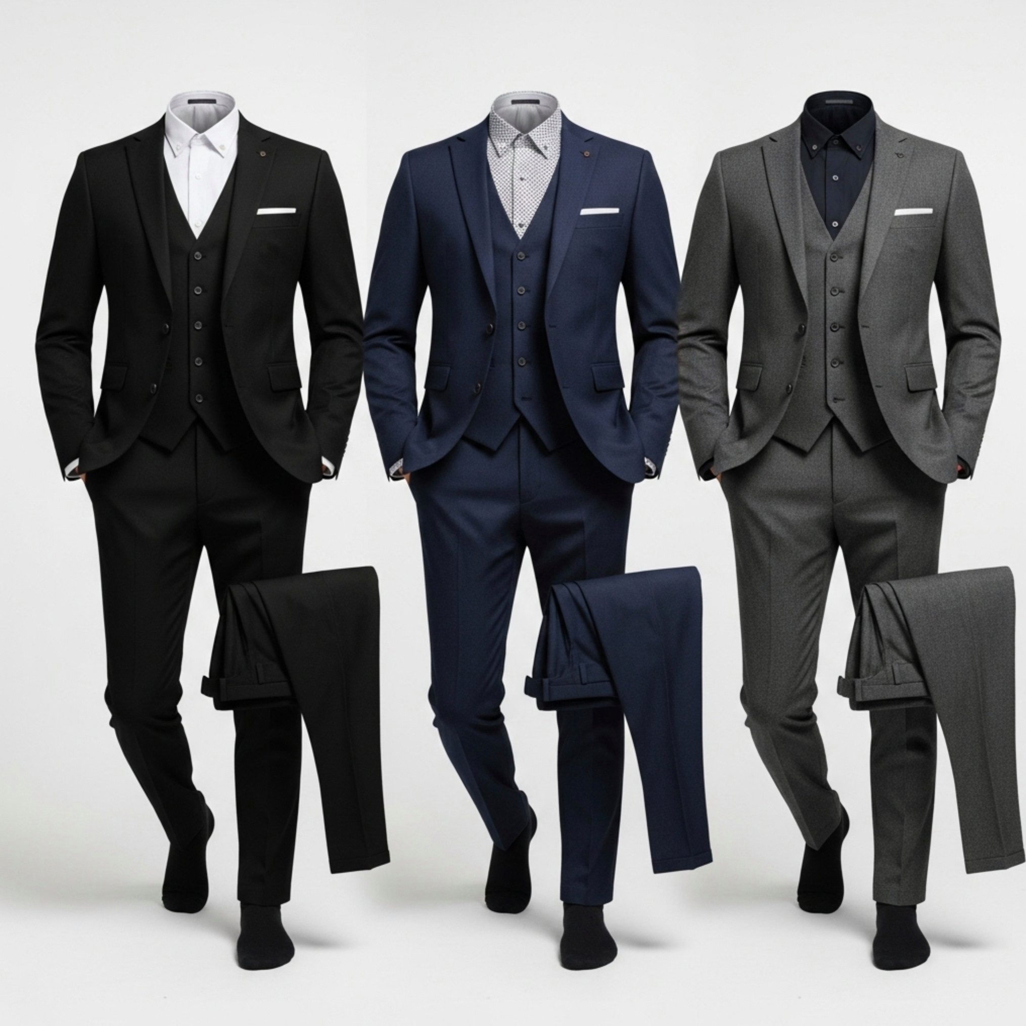 Keskin Collection Anzug 3-teilig Keskin Collection Anzug 3 teilig Schwarz G günstig online kaufen