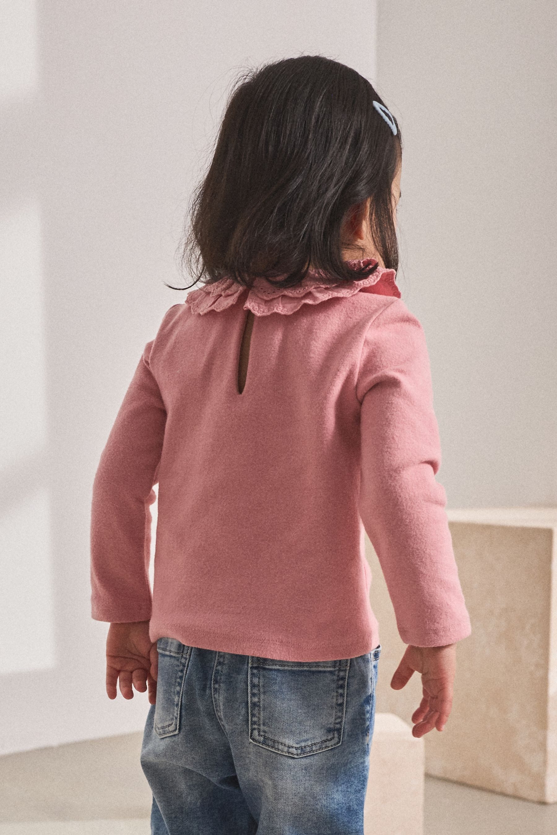 Next Langarmbluse Langärmliges Oberteil mit Kragen (1-tlg)