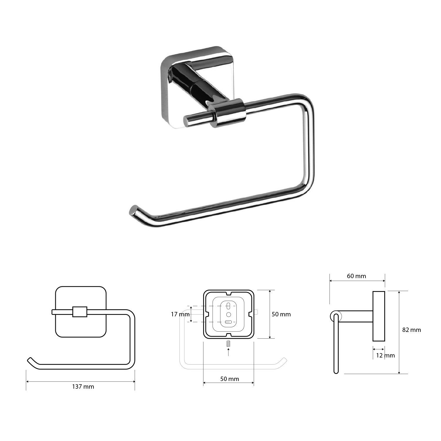 Sapho Toilettenpapierhalter INSIA Toilettenpapierhalter, Chrom, Sapho-IS017