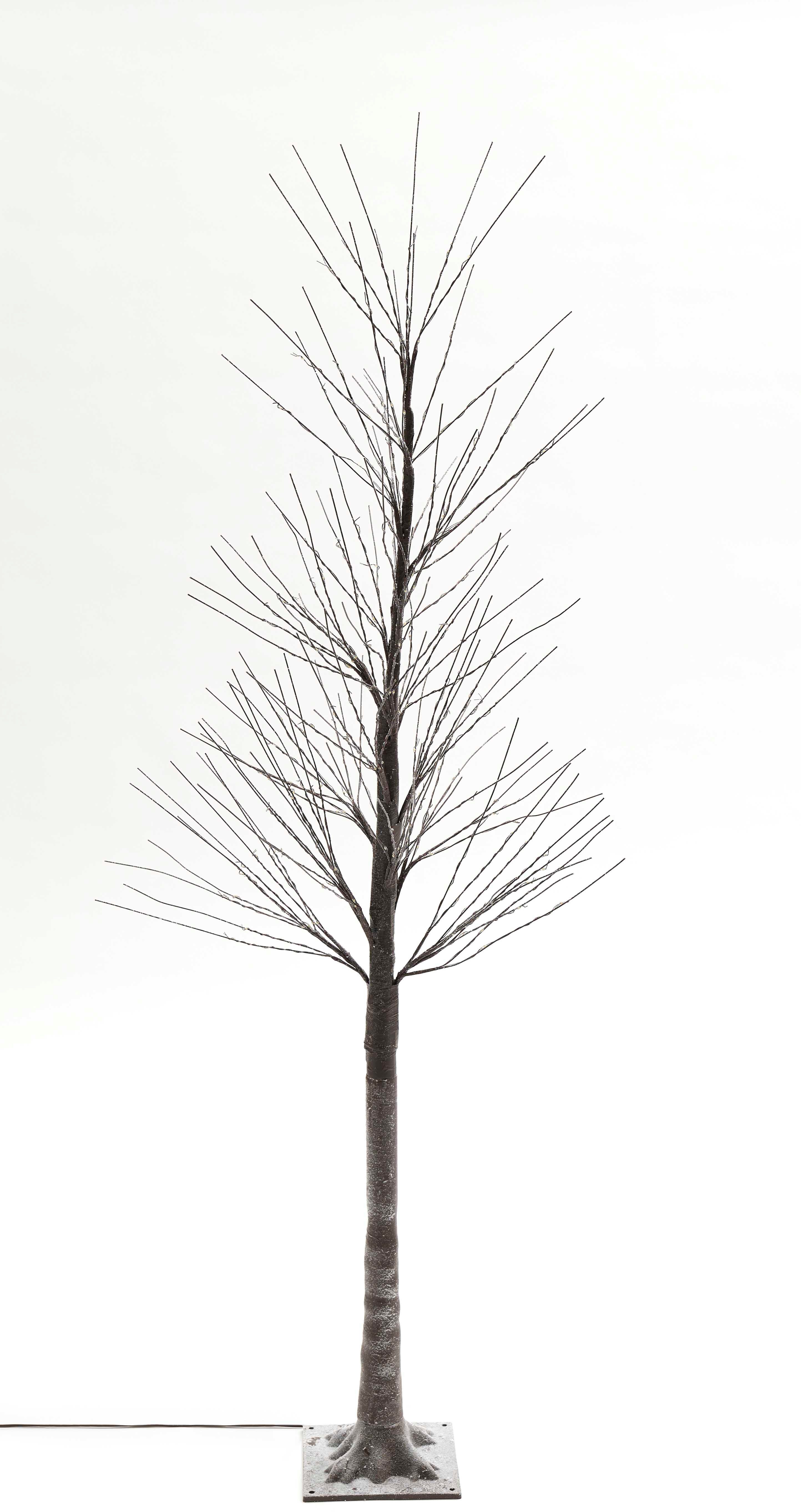 Northpoint LED Baum 150 cm Schneeverzierung 240 Warmweiße LEDs 5m Kabel & Timer-Funktion