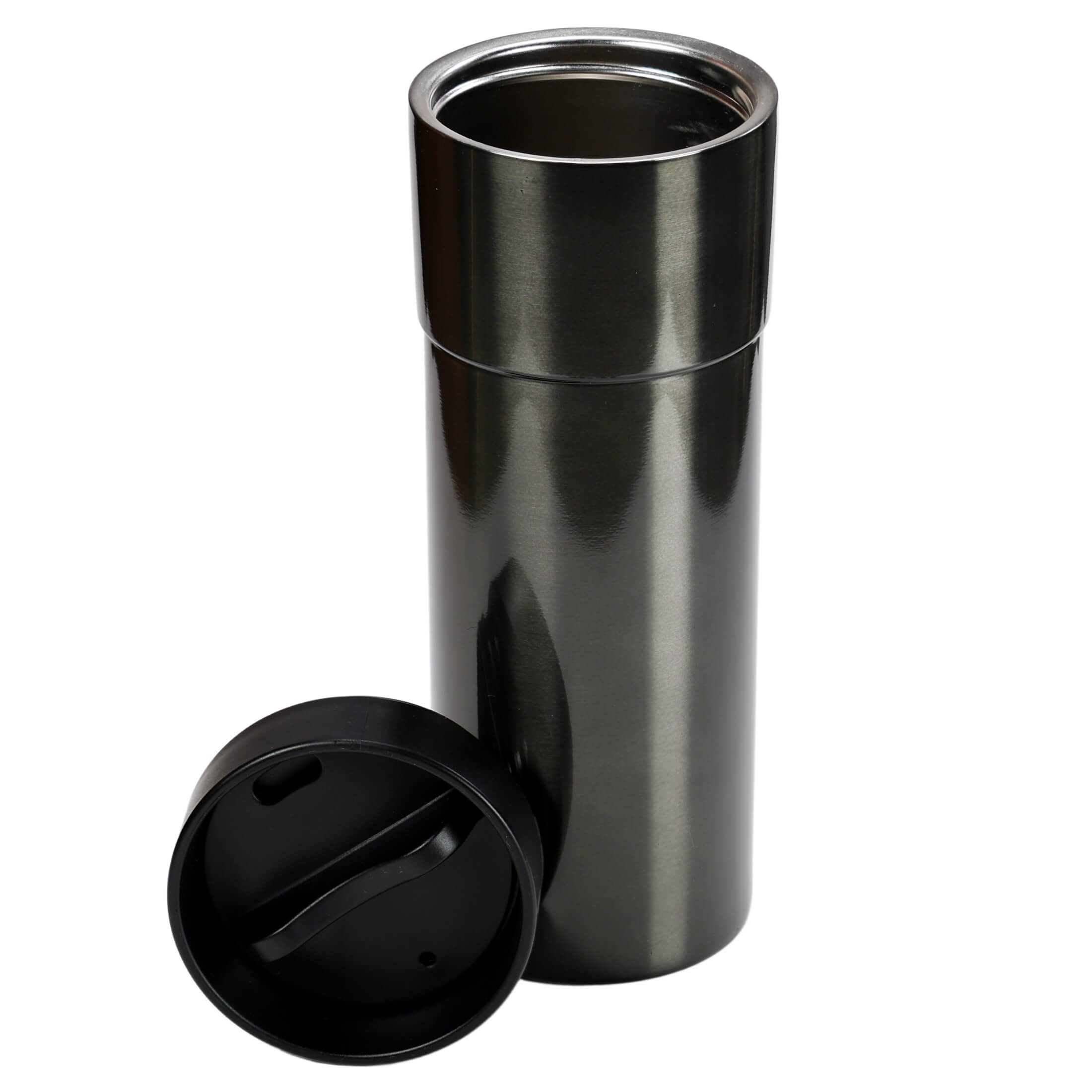 Thermobecher Doppelwandiger Thermobecher, Isolierbecher für Kalt- Heißgetränke, Edelstahl, Becher mit Deckel